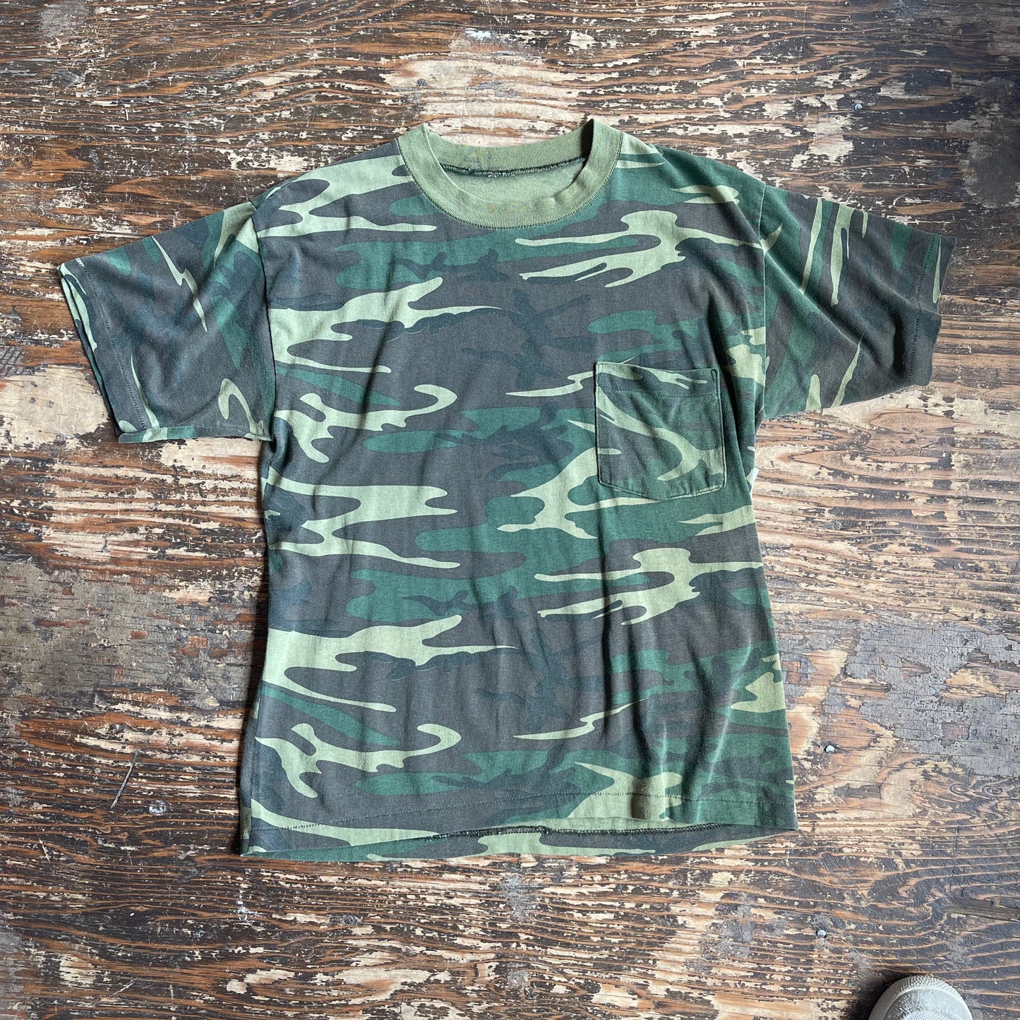 Single Stitch Camo Tee