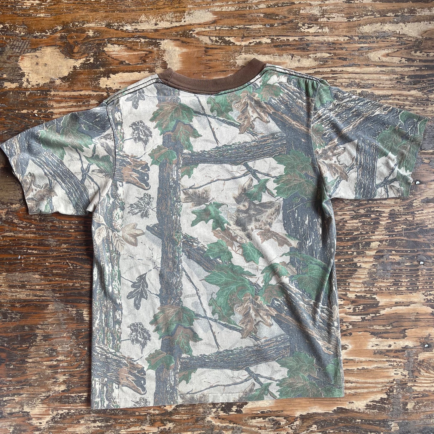 Single Stitch Camo Pocket Tee