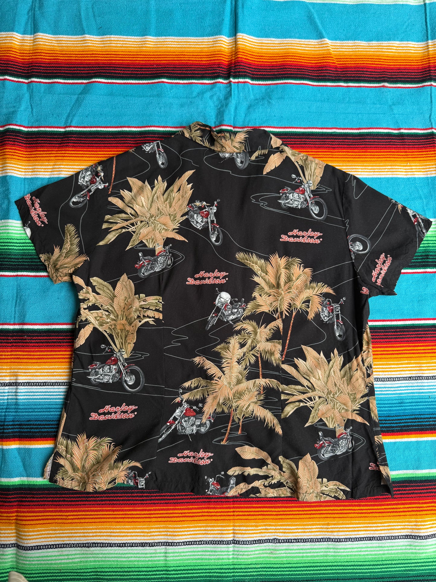 Harley Davidson Hawaiian Shirt Black