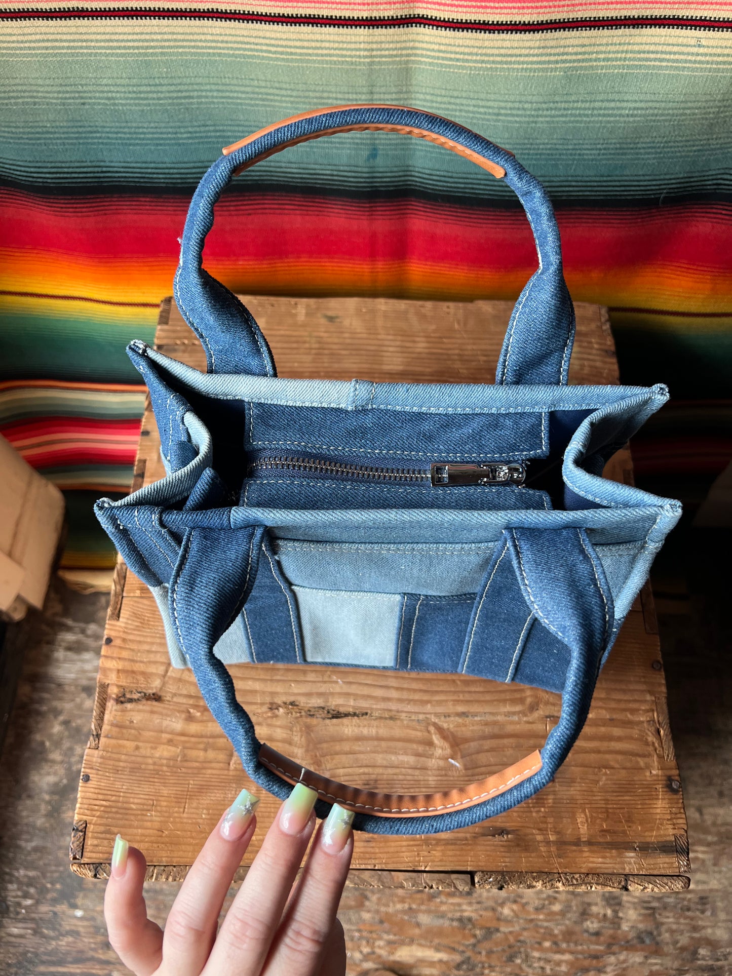 Denim Patchwork Purse