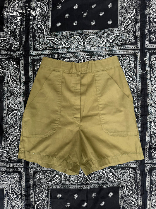 Vintage Green Cotton Shorts