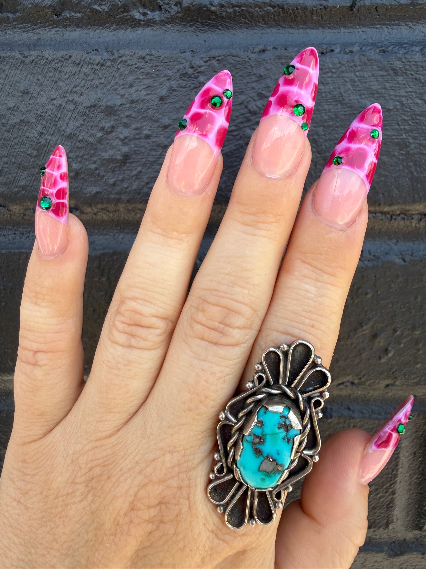 Vintage Sterling and turquoise ring (MA)