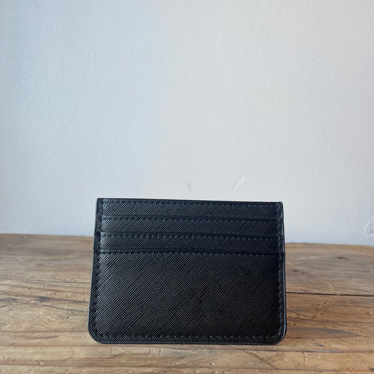 Black Leather Card Holder