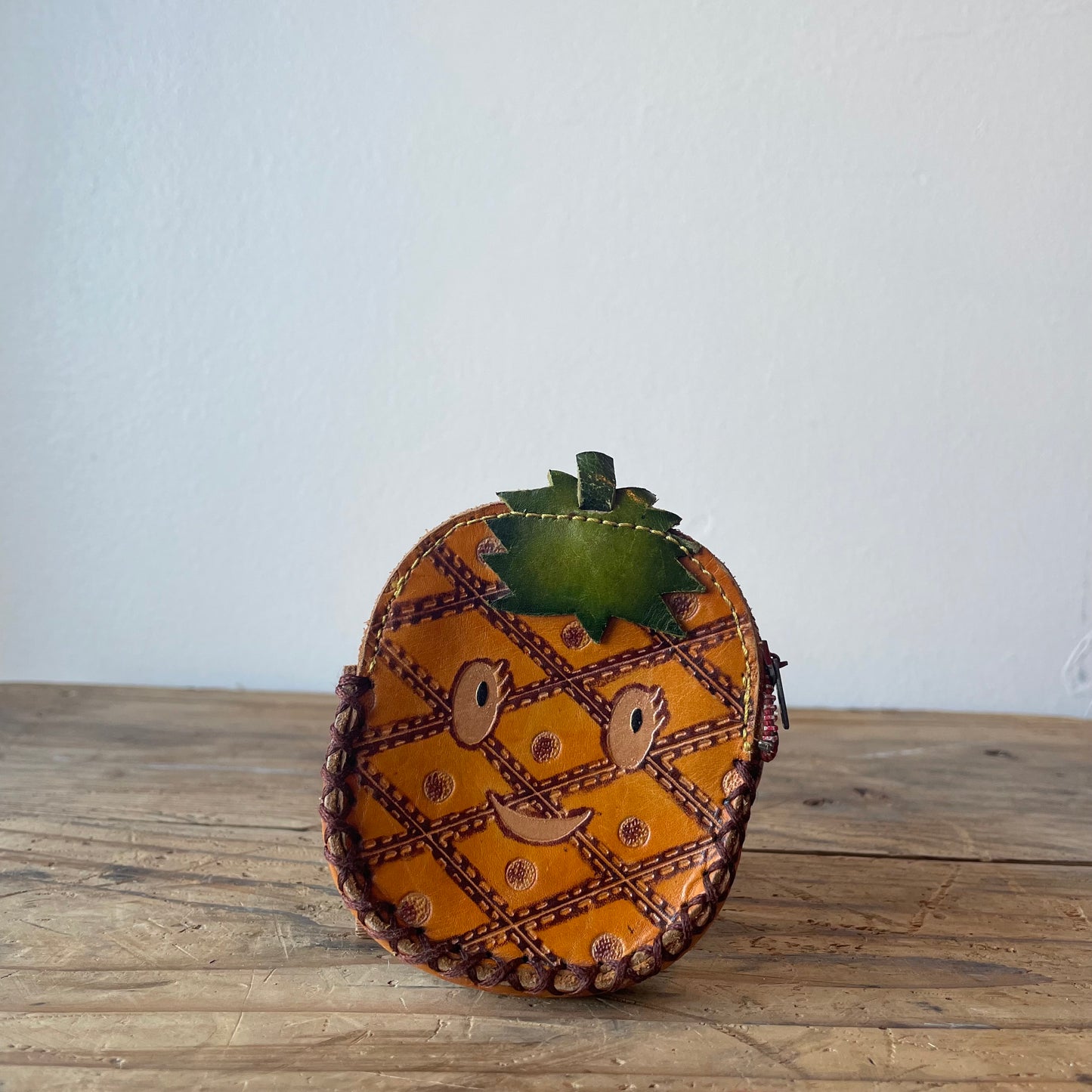 Leather Novelty Pineapple Coin Purse