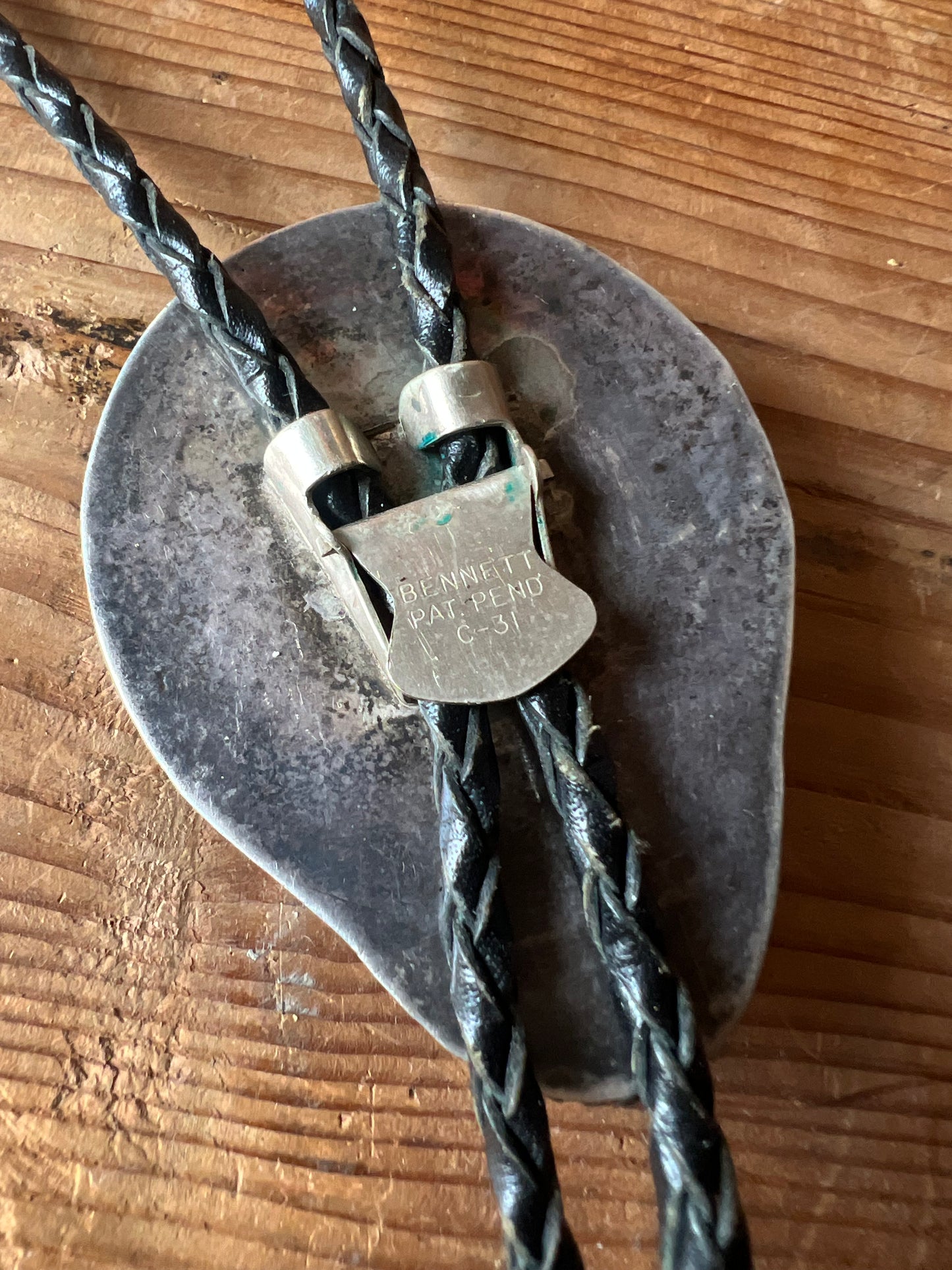 2 Stone Sterling Large Bolo Tie