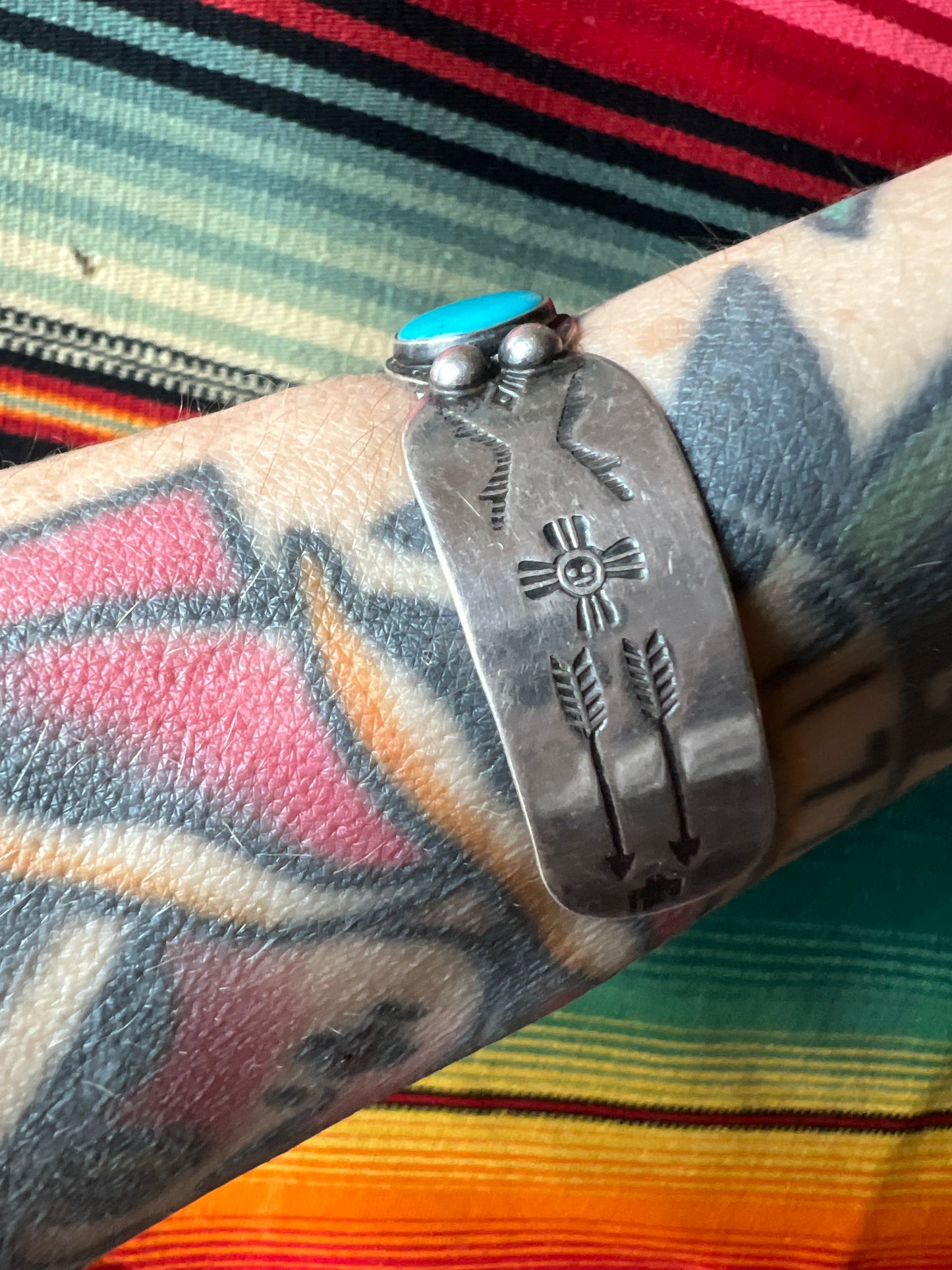 Fred Harvey 4 Stone Santa Fe Stamp (Double Arrow)