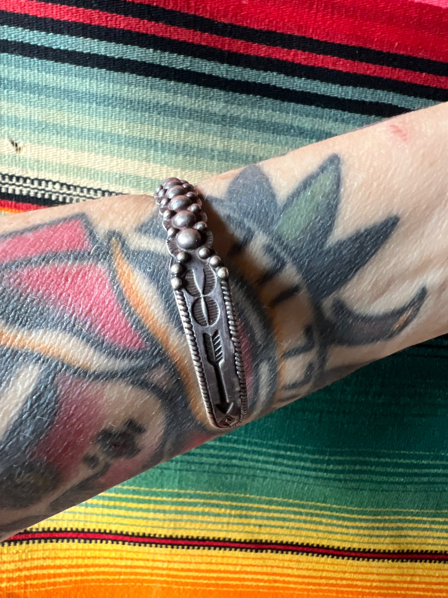 Beaded Snakeyes & Arrows Cuff