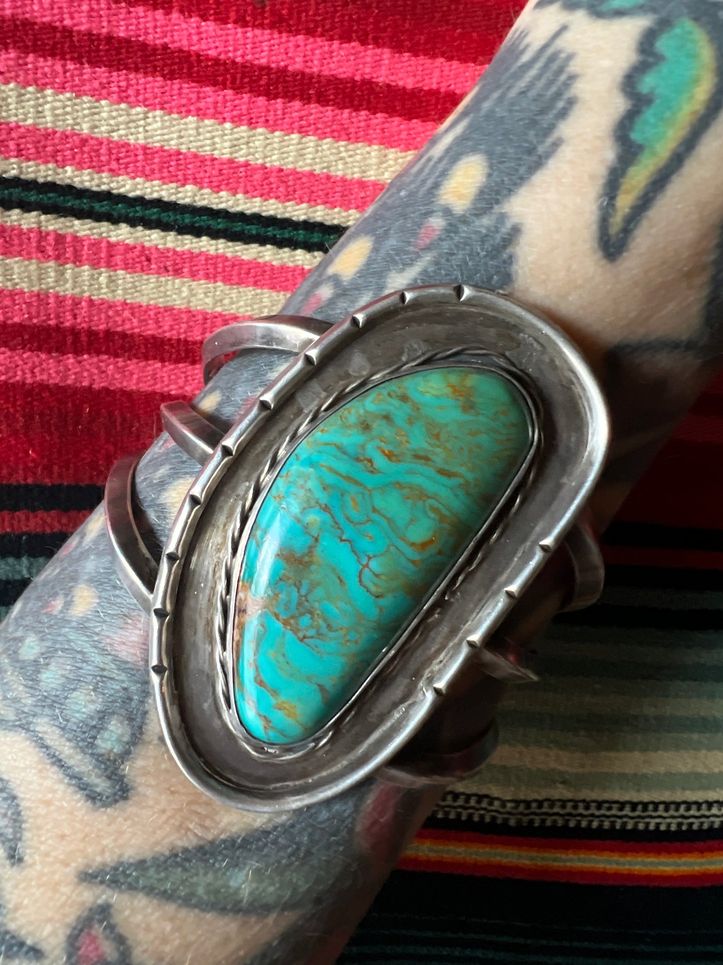 Irregular Oval Shaped Stone Cuff