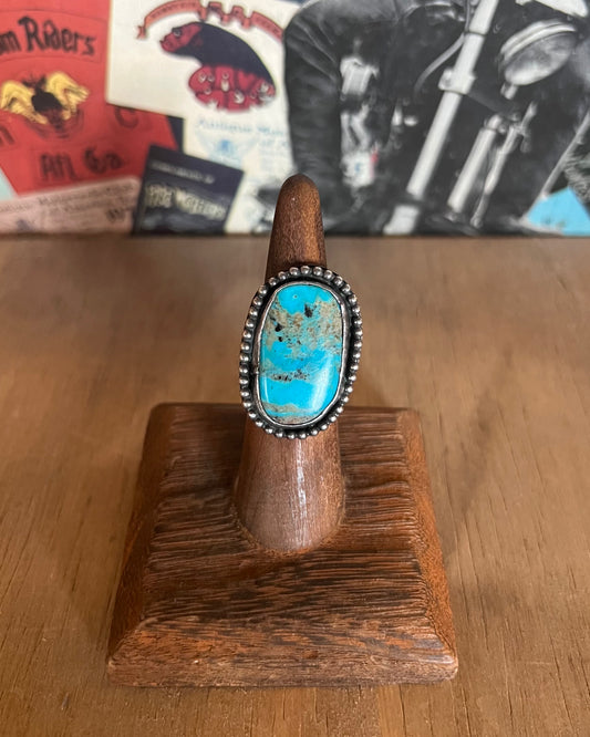 Oval Beaded Bezel & Band Ring (998)
