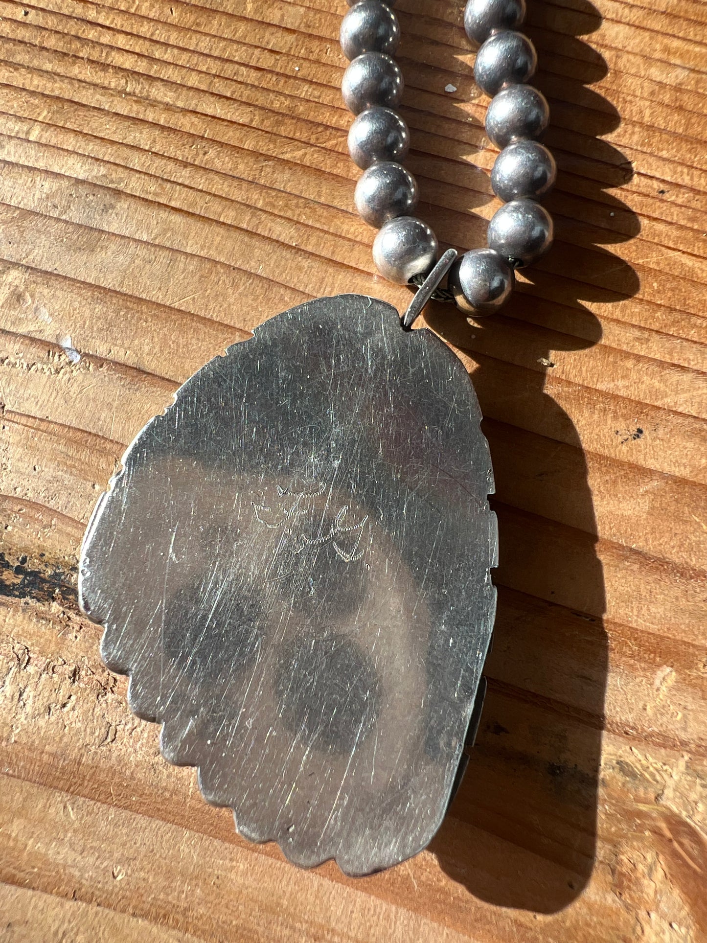 Sterling Beaded Pendant Necklace