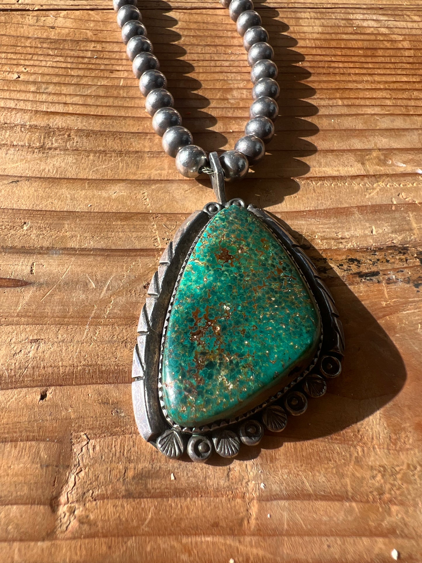 Sterling Beaded Pendant Necklace