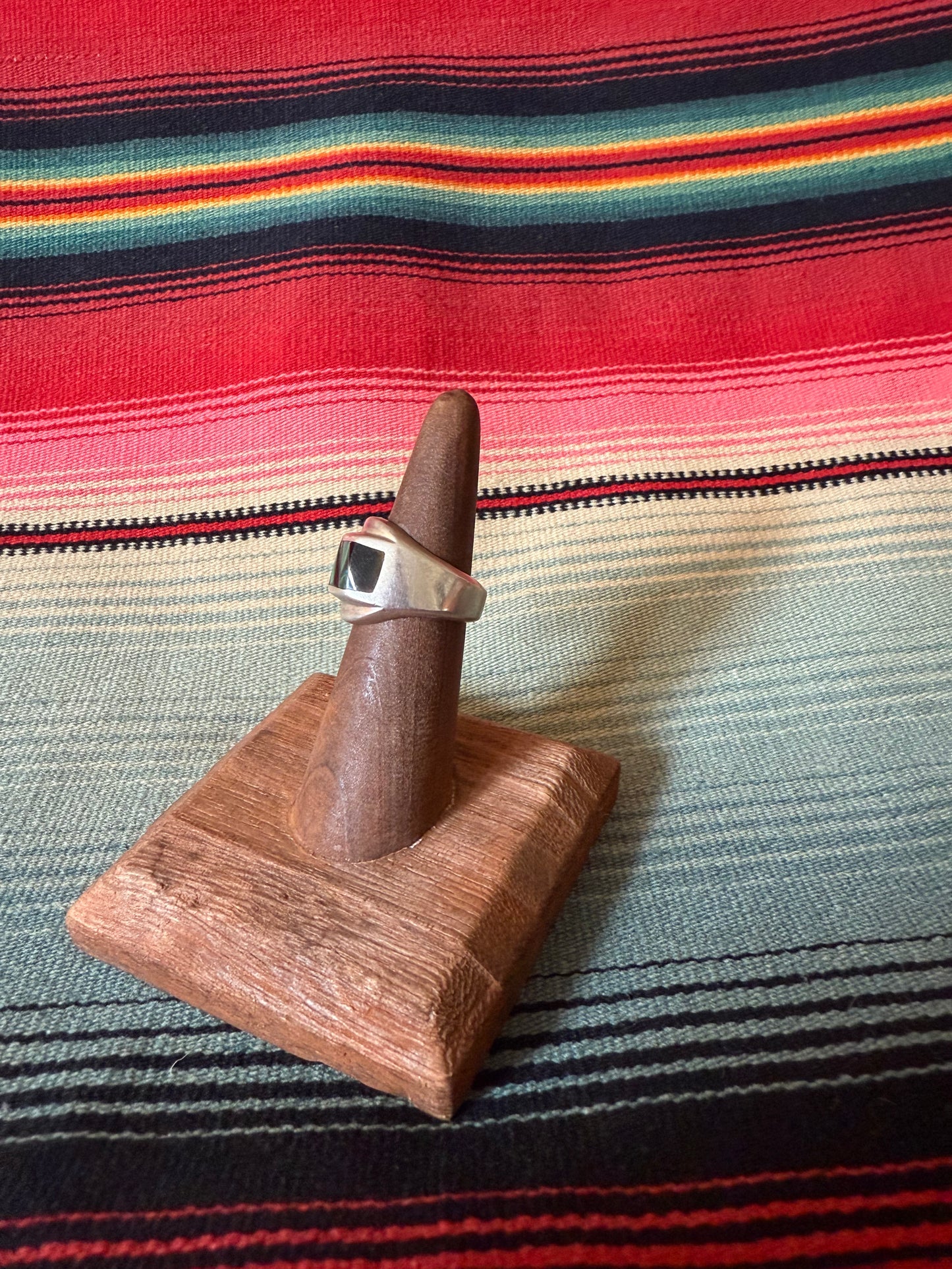 Malachite Onyx Sterling Ring