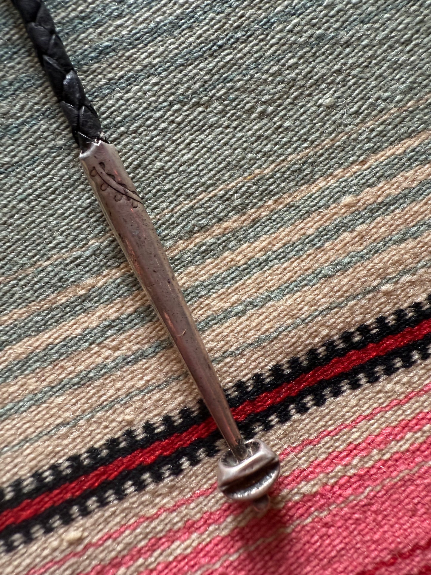 Vintage Sterling and Petrified Wood Bolo