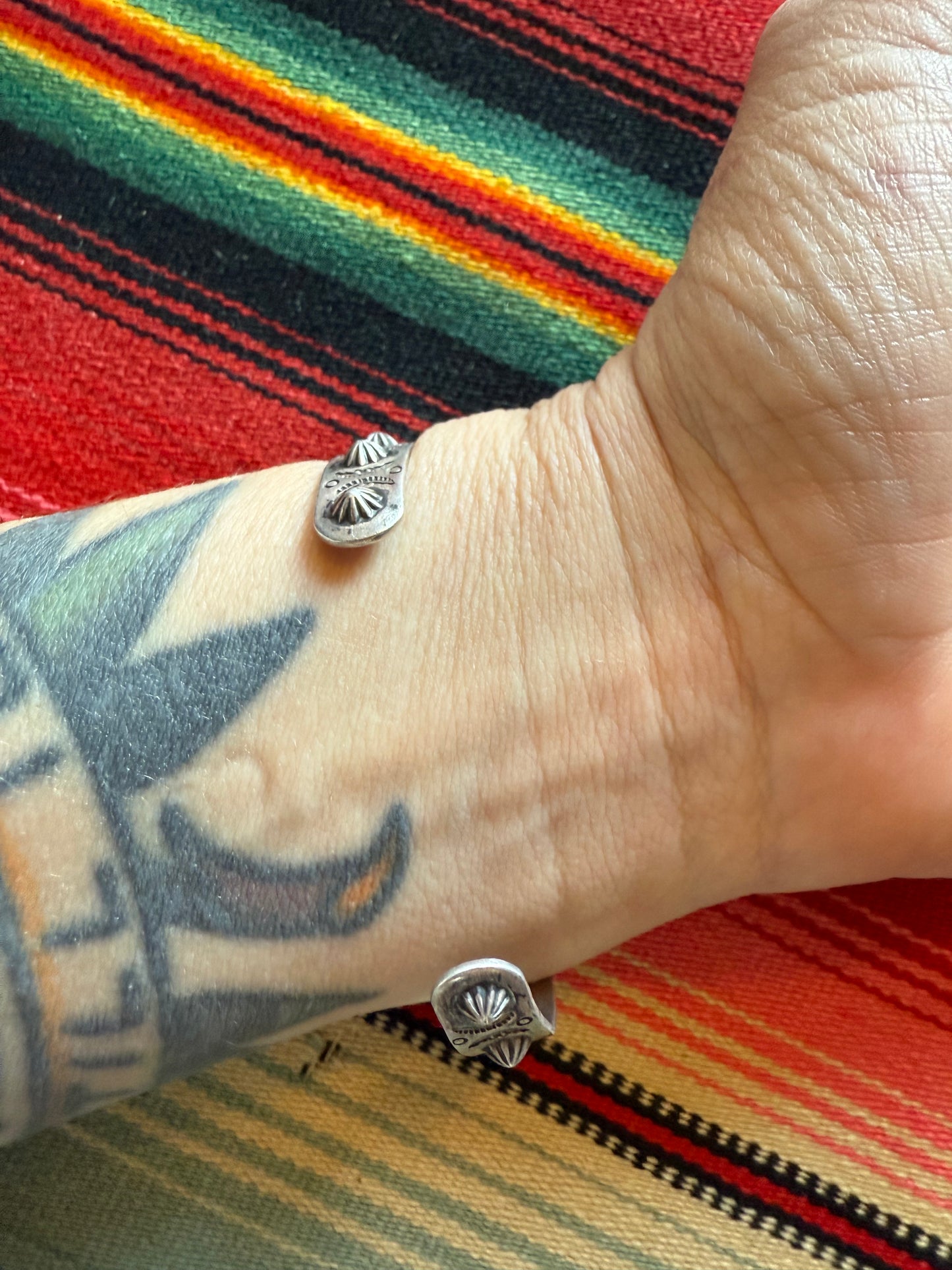 Vintage Bell Trading Post sterling stacker cuff