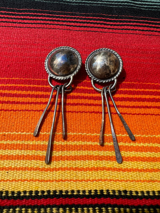 Silver Concho Earrings