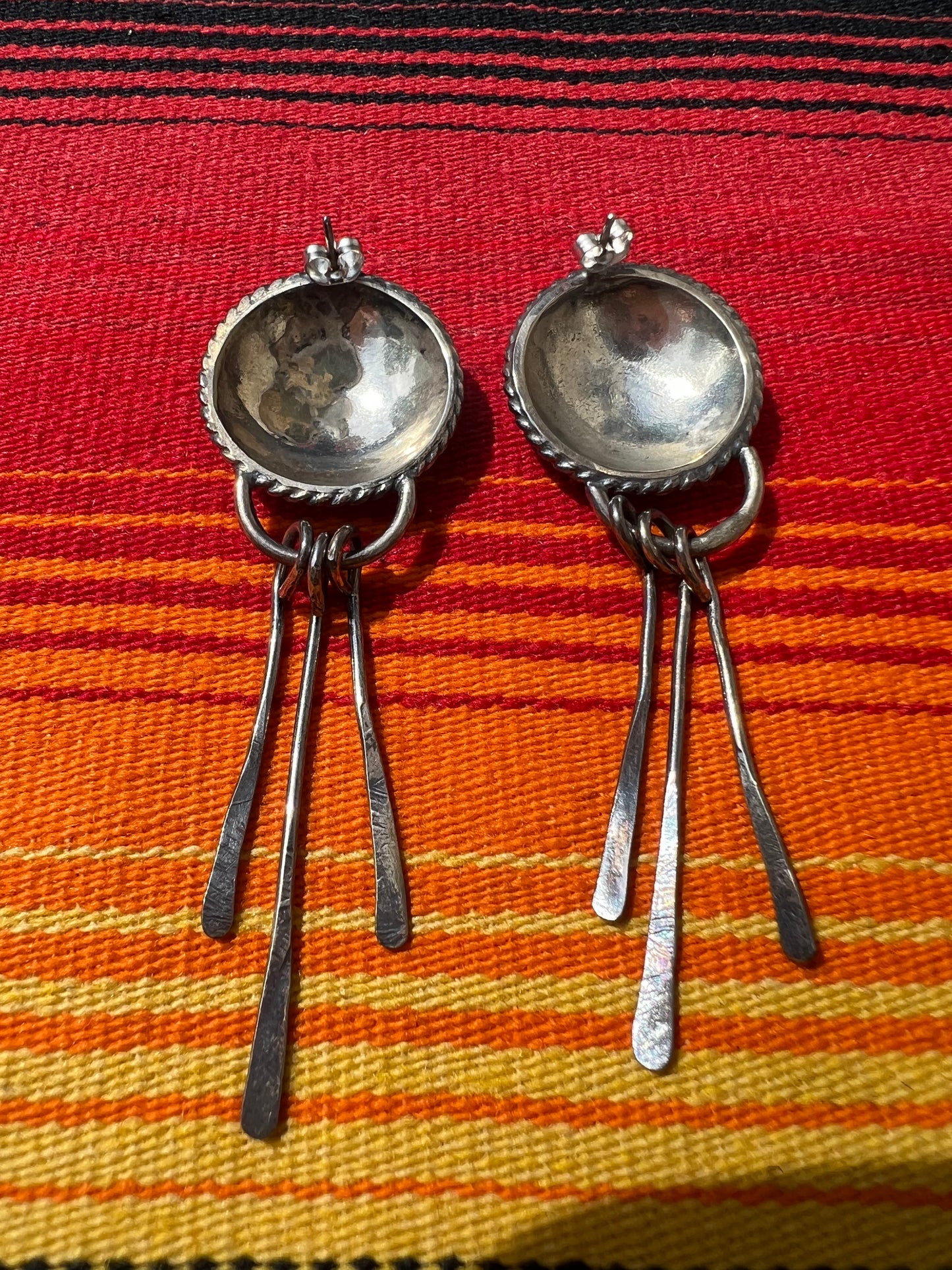 Silver Concho Earrings