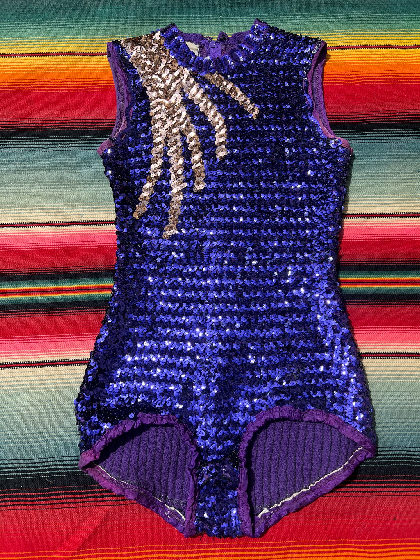 1960s Purple Sequin Bodysuit