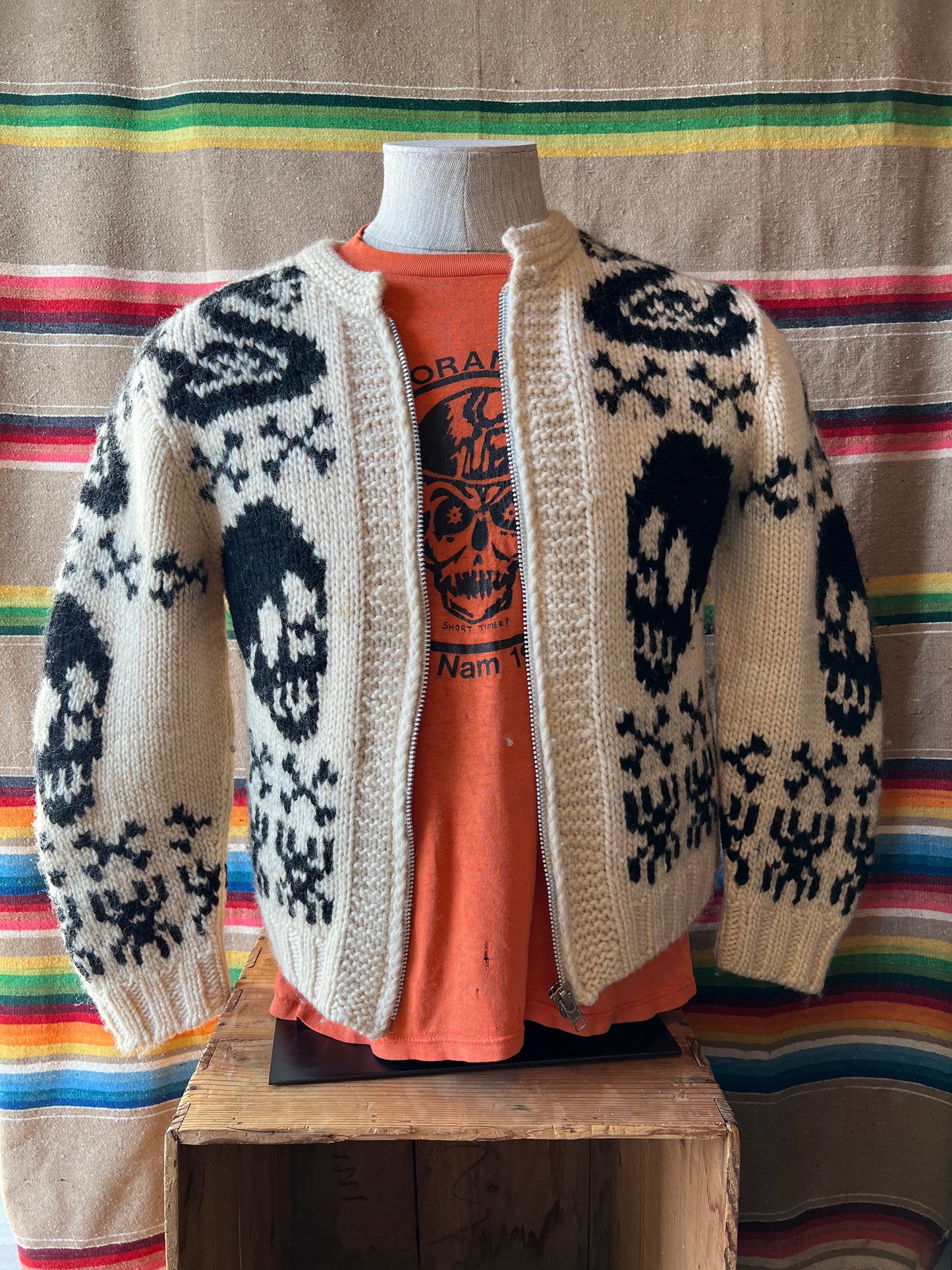 1950s Cowichan Skull Sweater