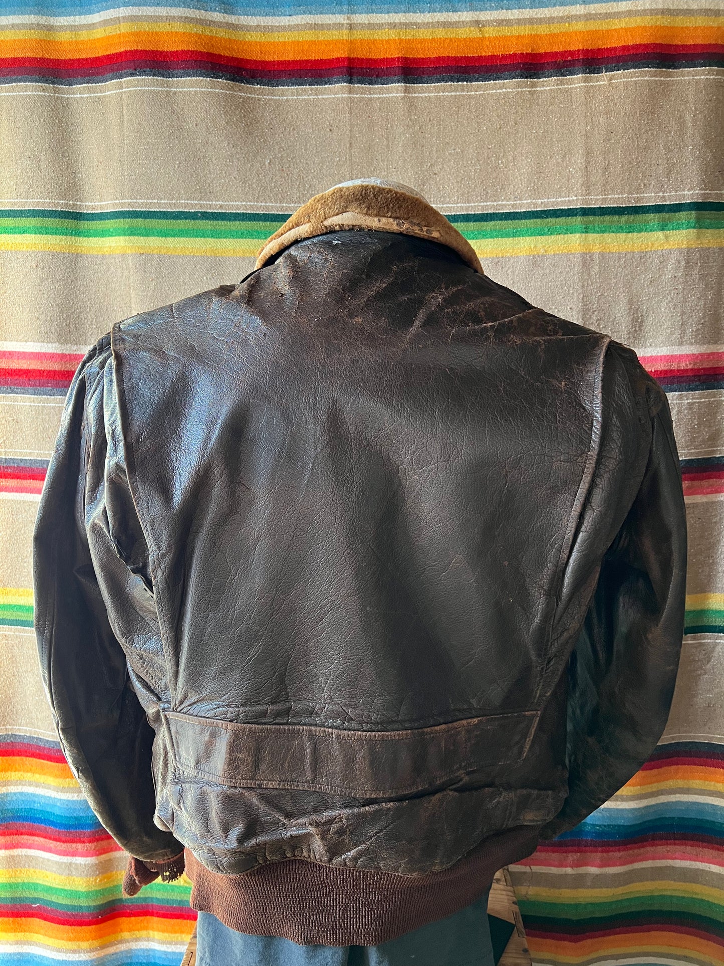 1950s Brown Leather Jacket AS IS