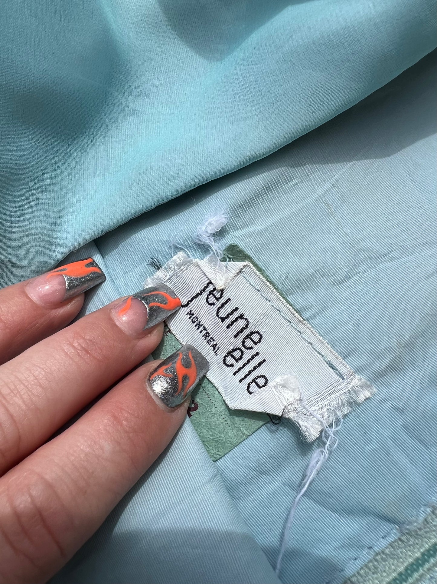 1960s Baby Blue Chiffon Mini Dress