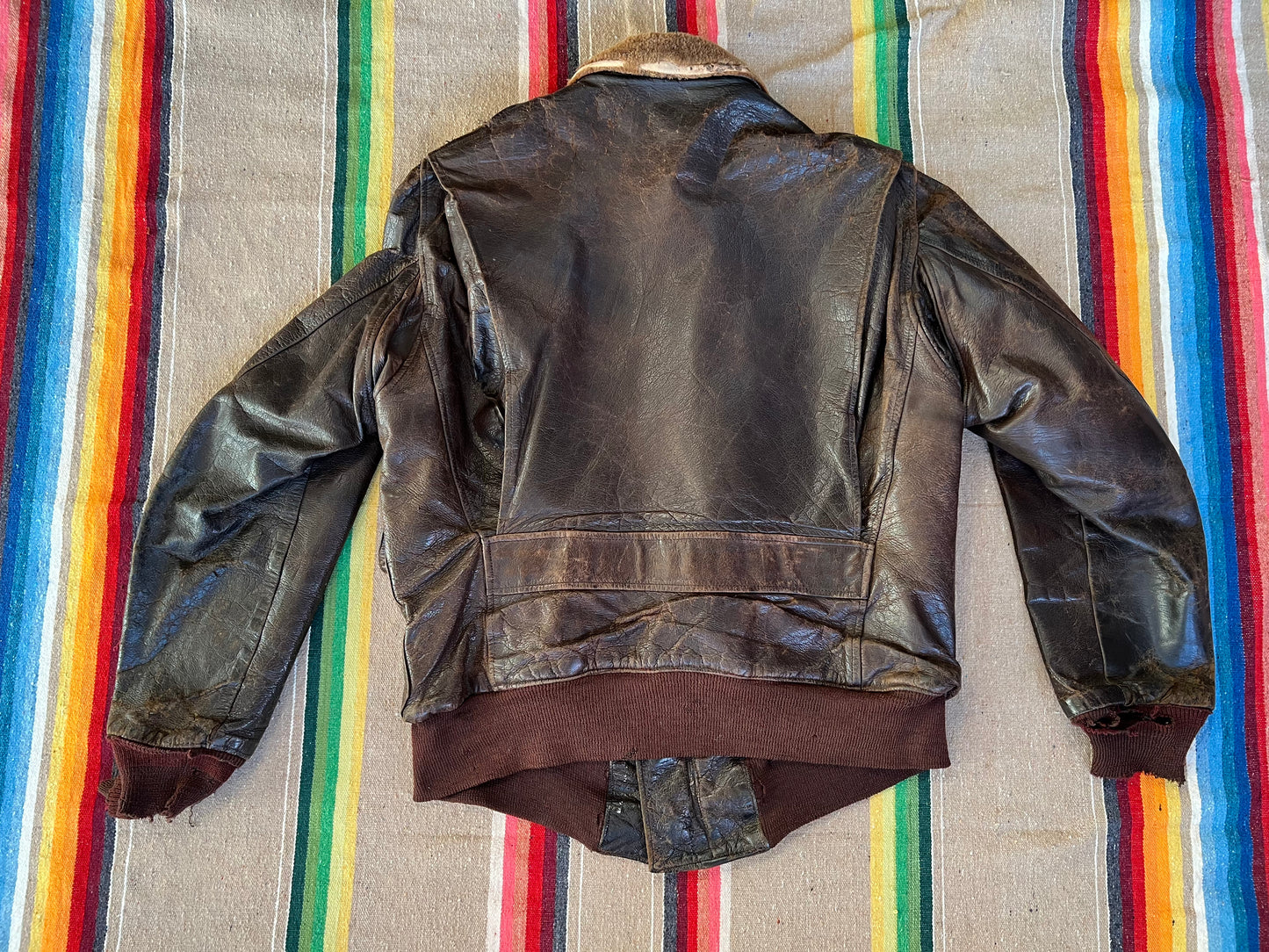 1950s Brown Leather Jacket AS IS