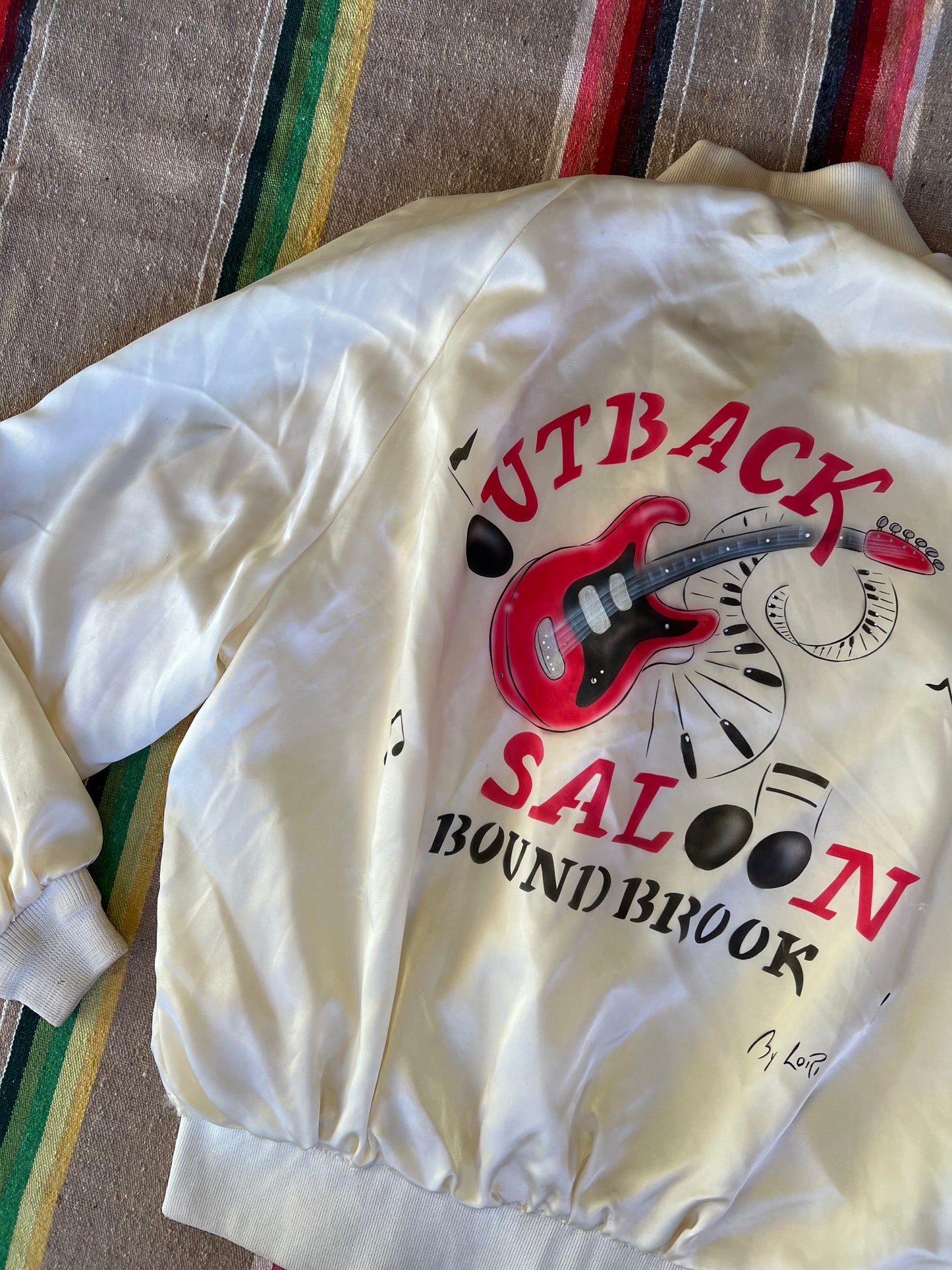 VTG Cream Outback Saloon Satin Jacket AS IS