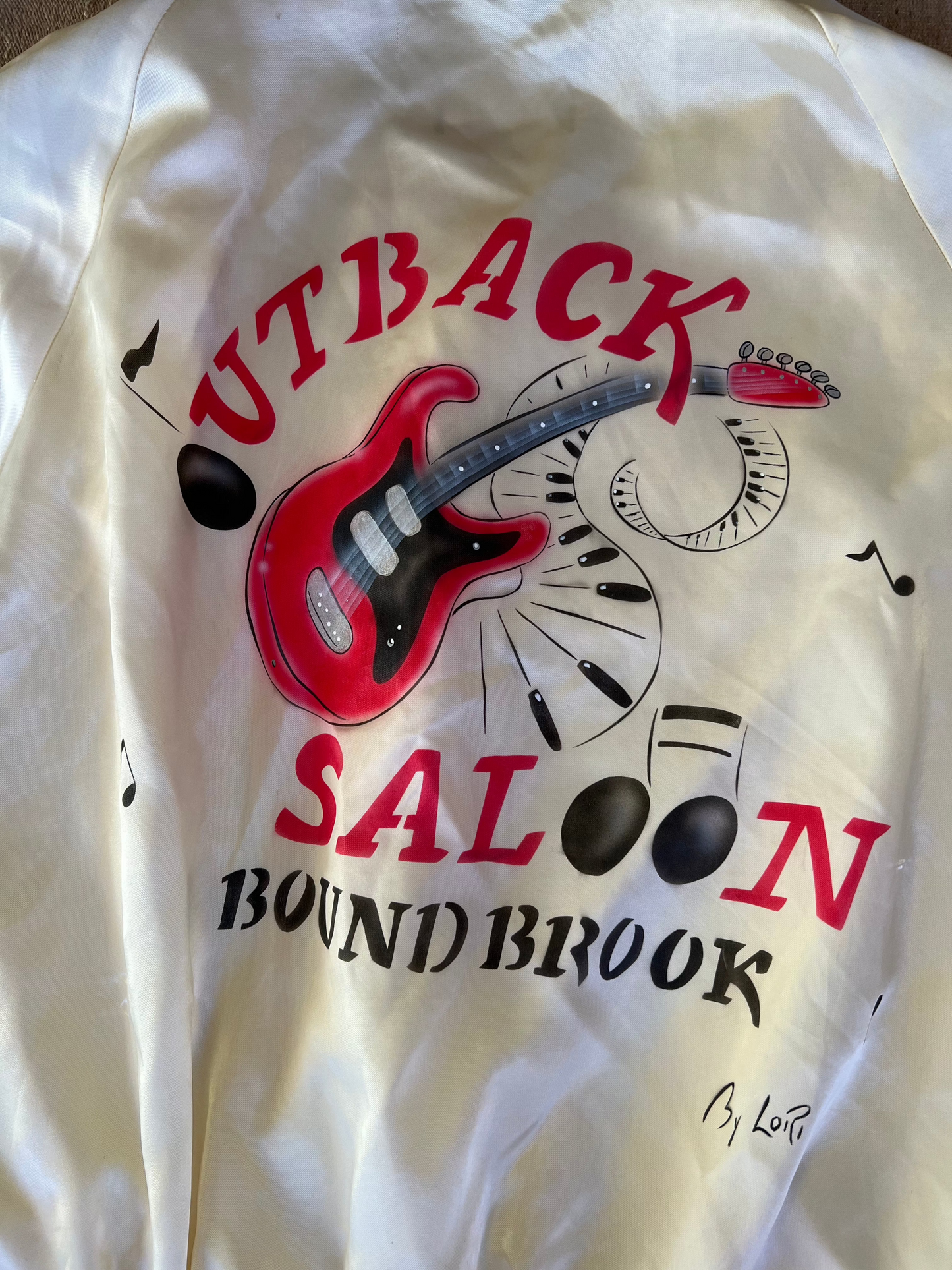 VTG Cream Outback Saloon Satin Jacket AS IS