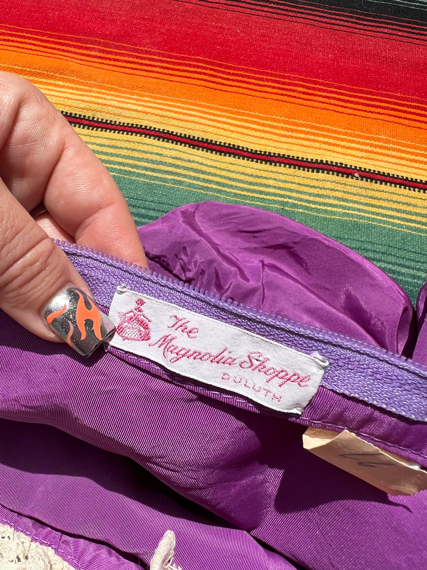 1960s Purple Taffeta Mini Dress