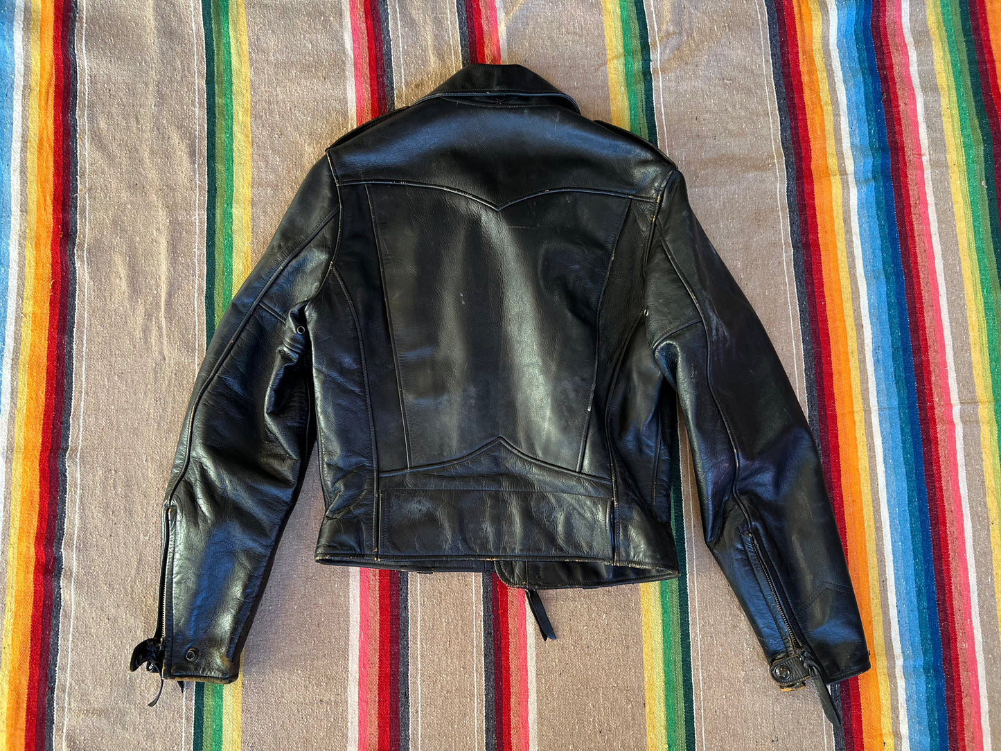 1950s Style Indian Horse Hide Moto Jacket