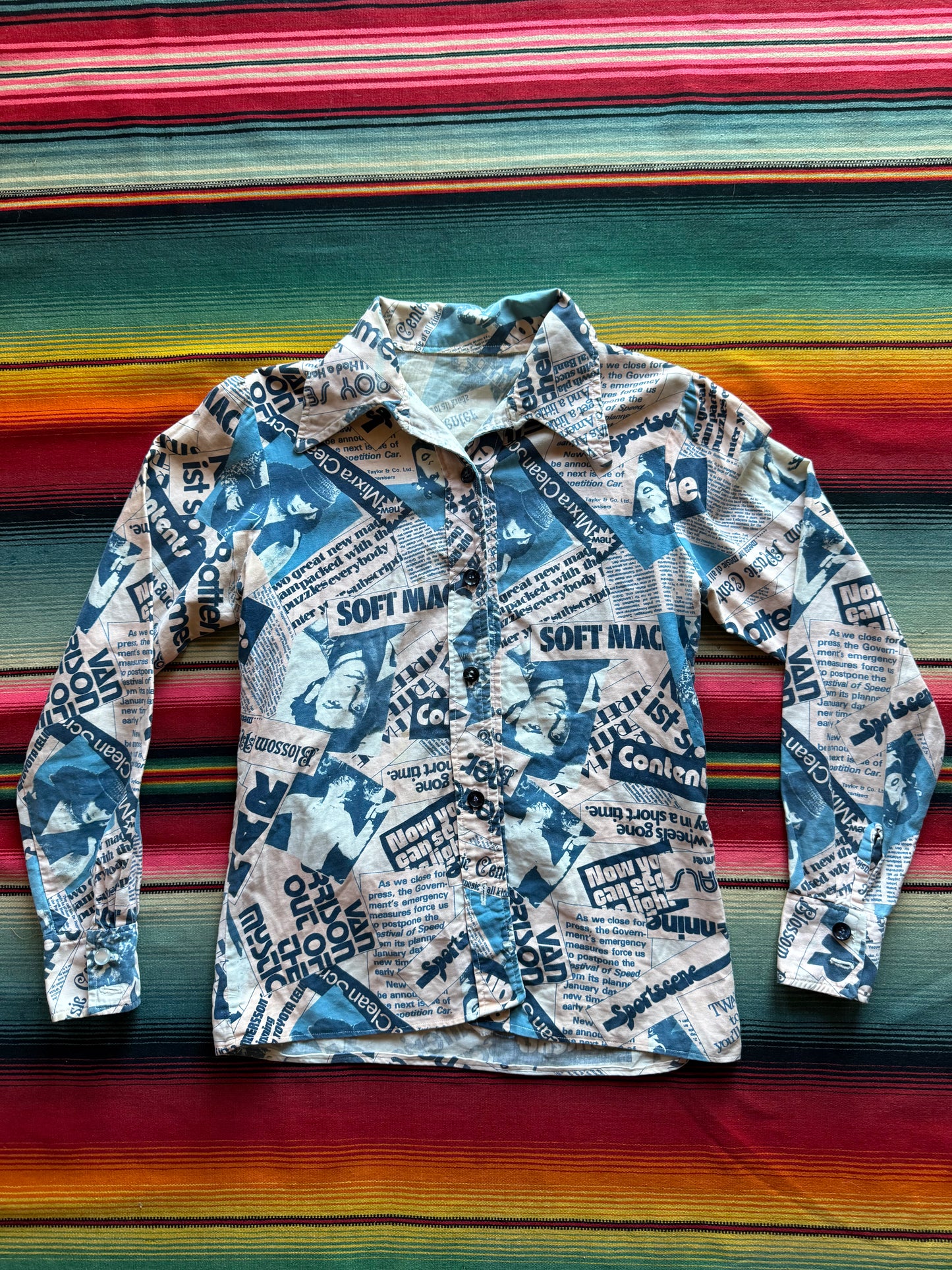 1970s Newspaper Collage Shirt
