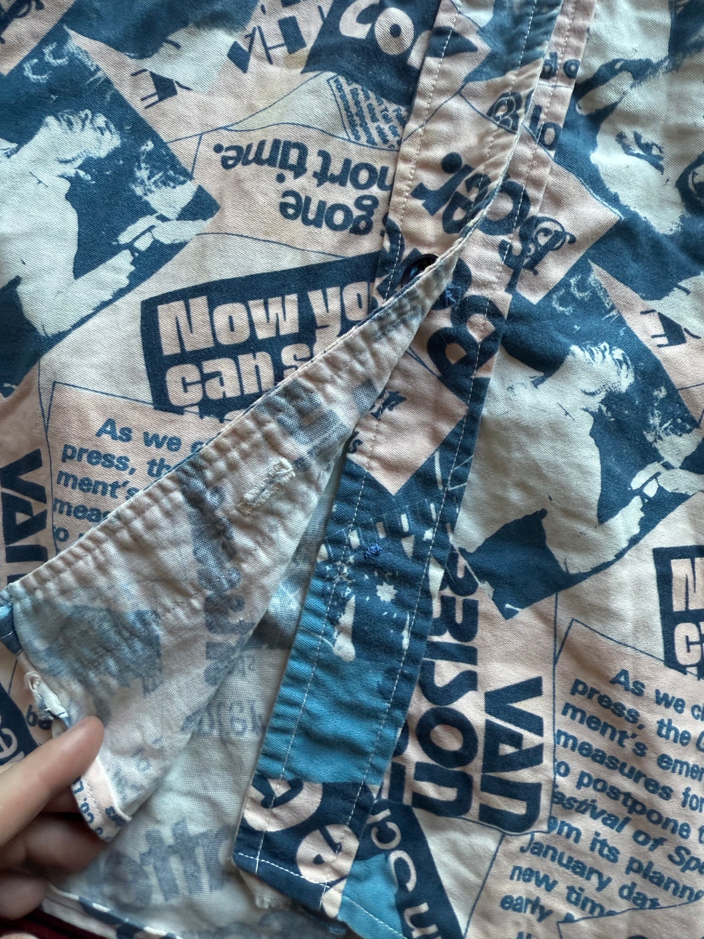 1970s Newspaper Collage Shirt