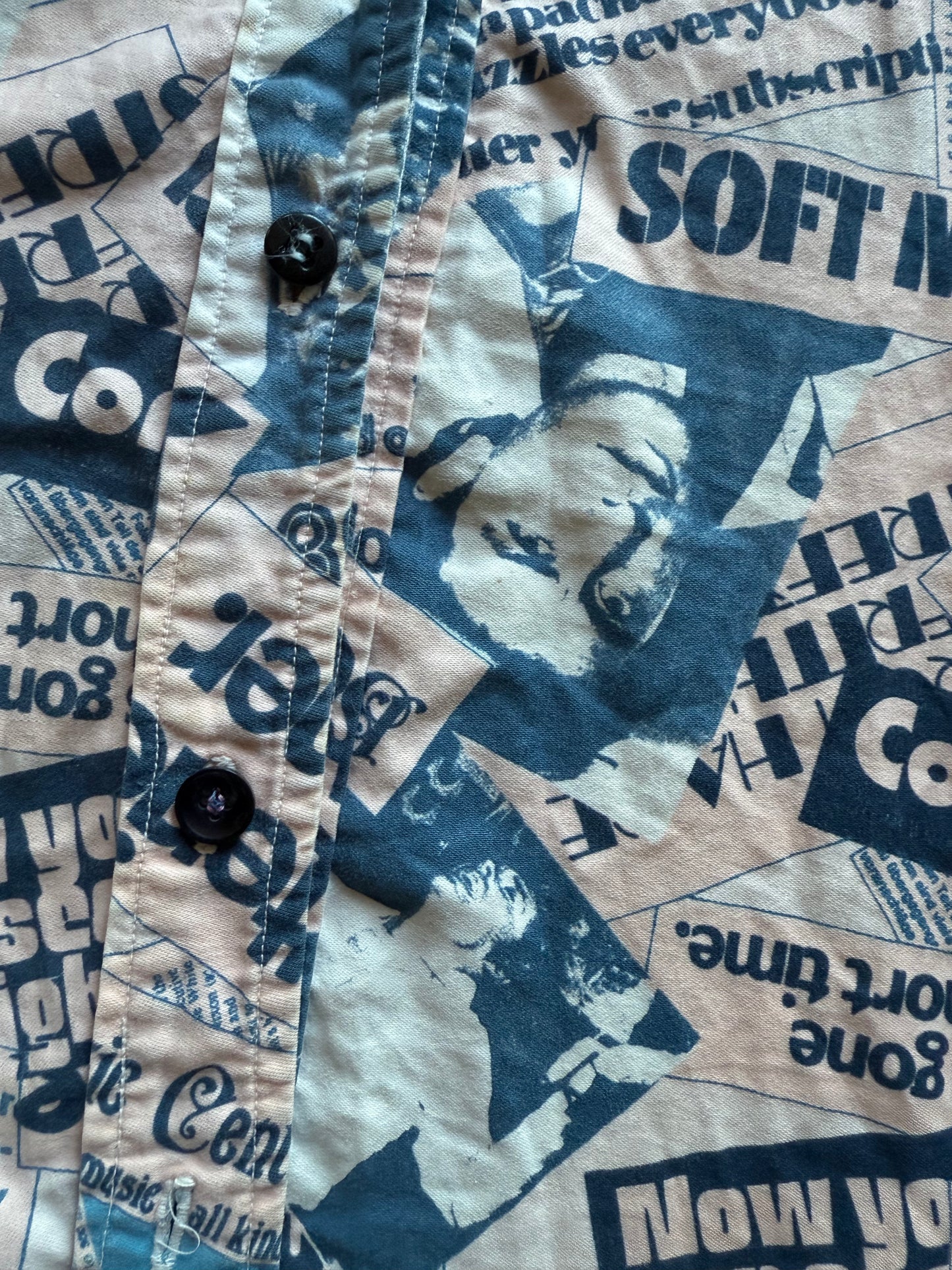 1970s Newspaper Collage Shirt