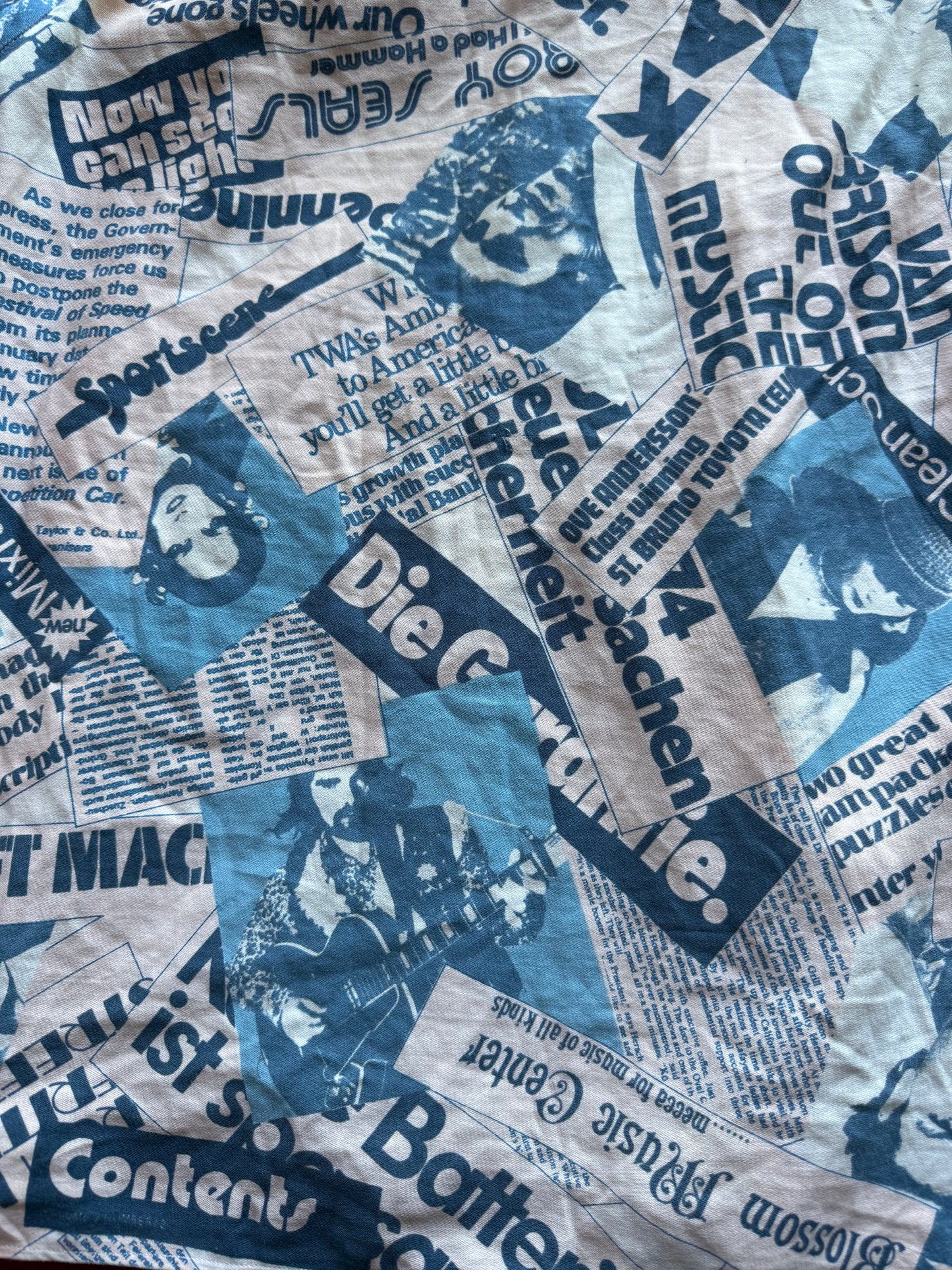 1970s Newspaper Collage Shirt
