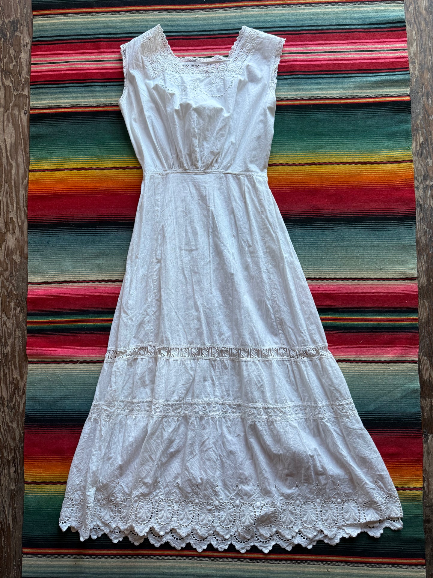Antique White Cotton Dress