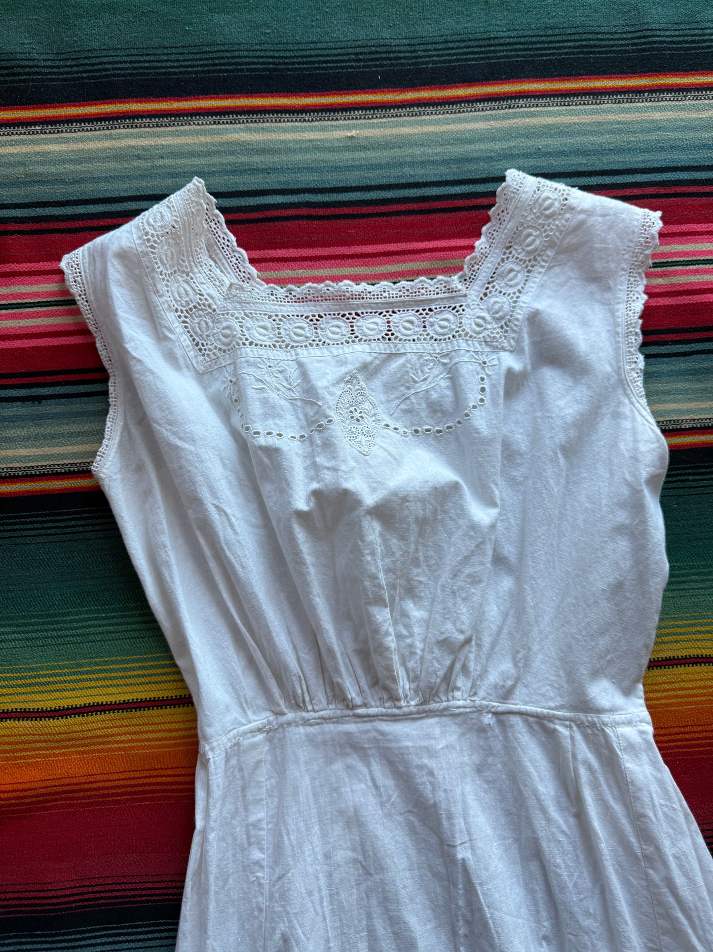 Antique White Cotton Dress
