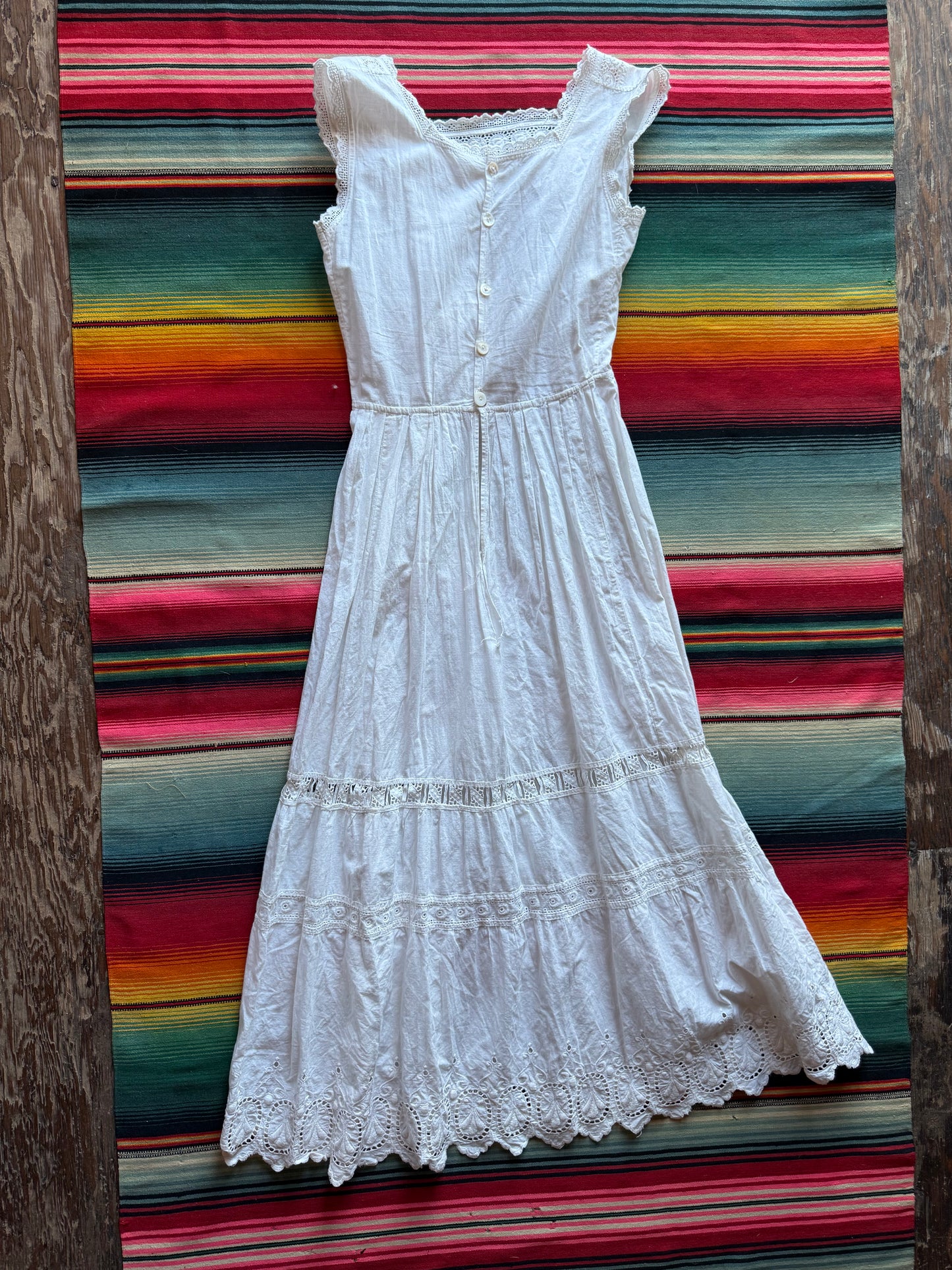 Antique White Cotton Dress