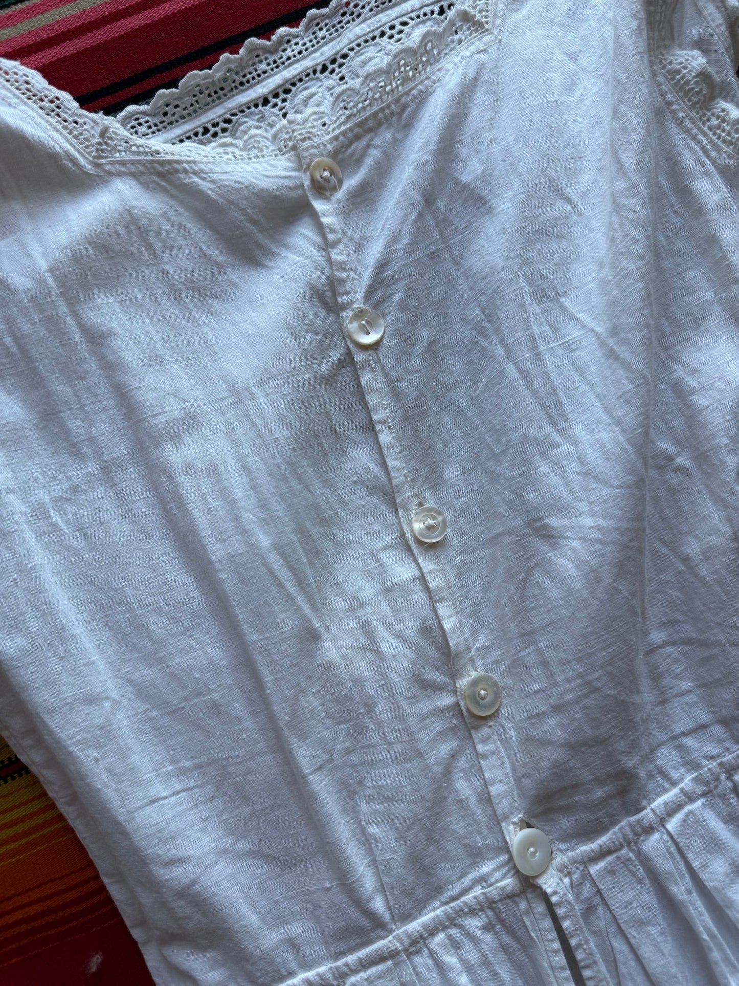 Antique White Cotton Dress