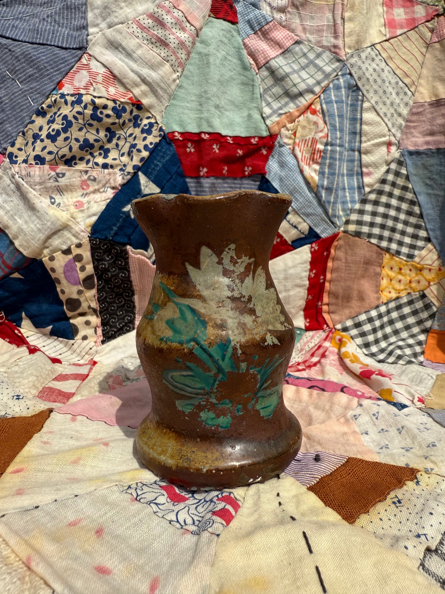 Antique Painted Bud Vase