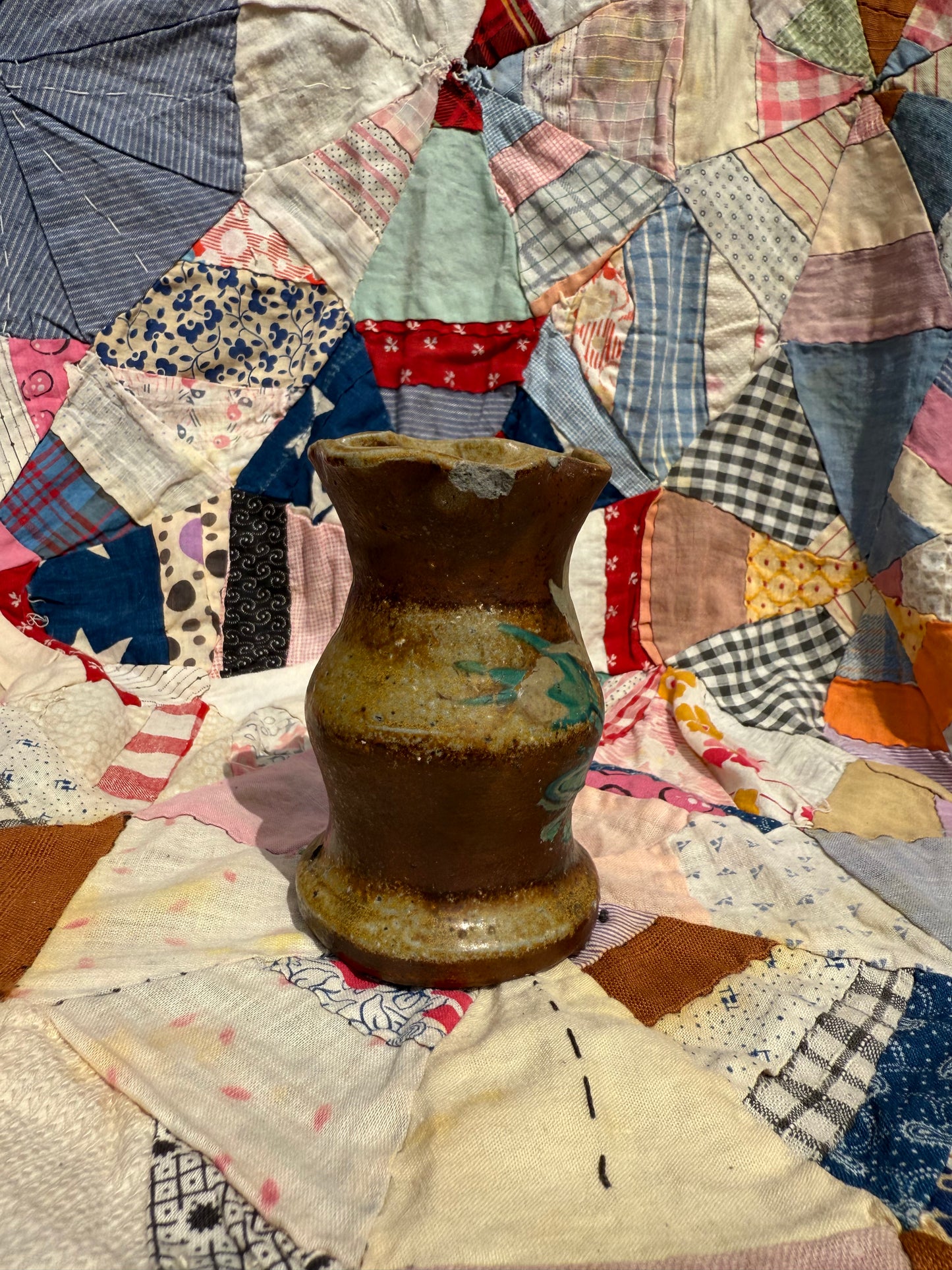 Antique Painted Bud Vase