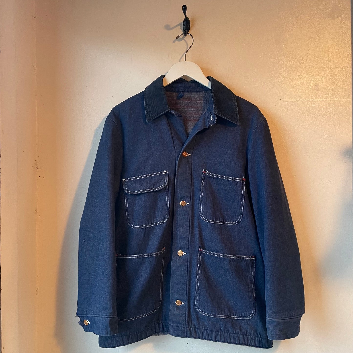 VTG Wool Lined Denim Chore Coat