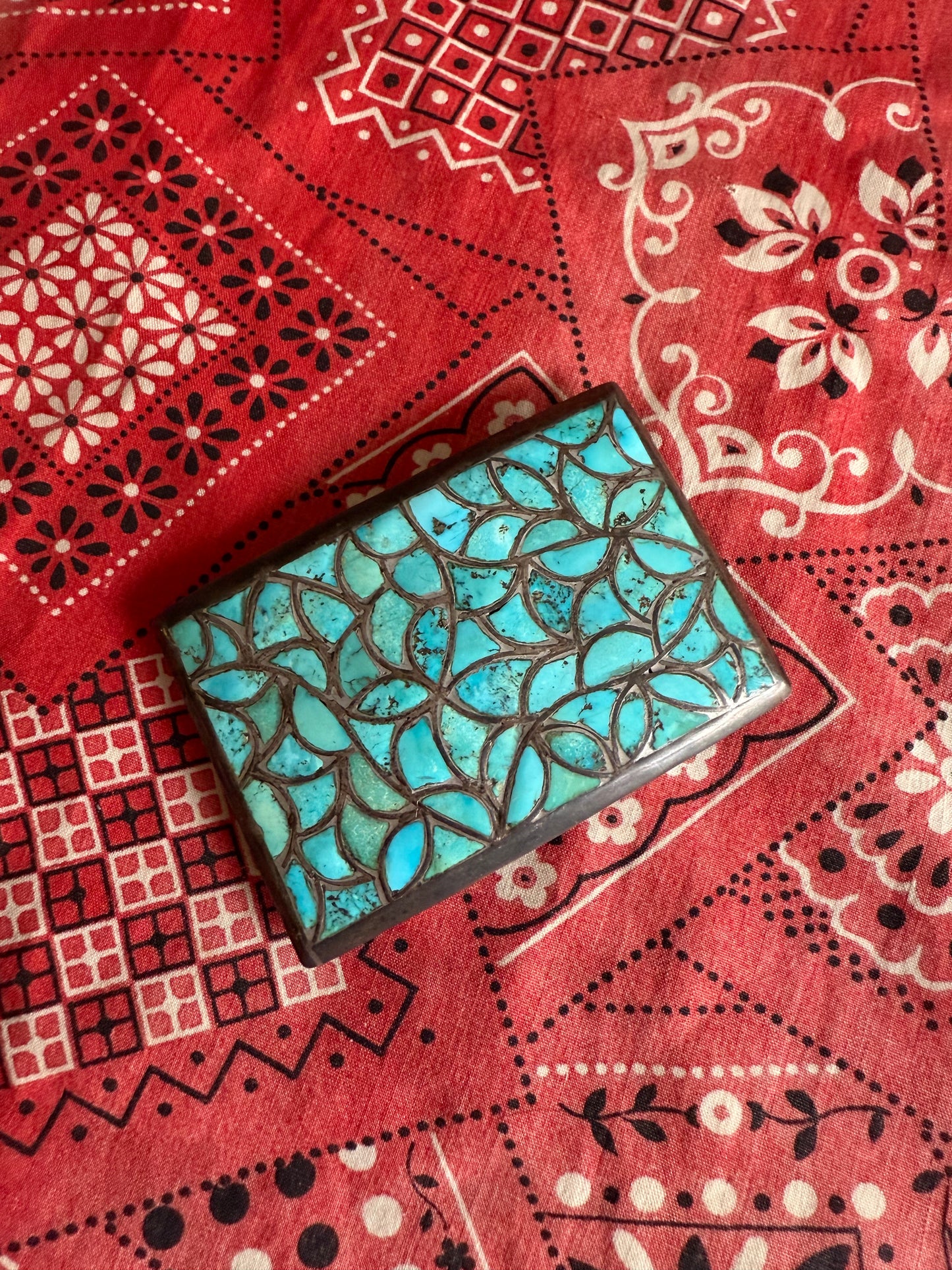Antique Turquoise Sterling Buckle
