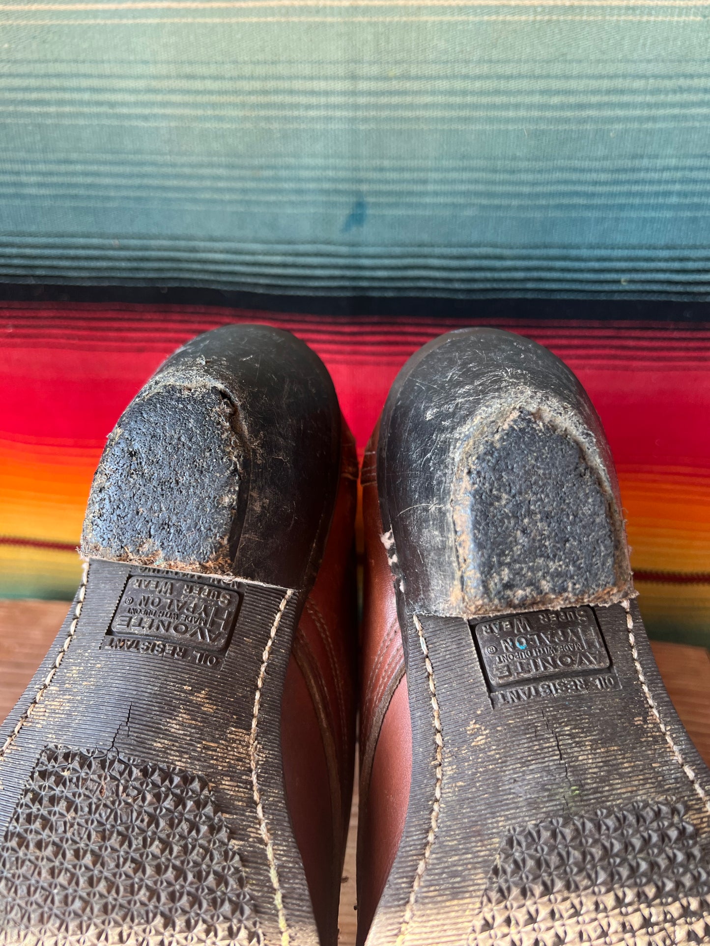 Brown Leather Ropers Size 6