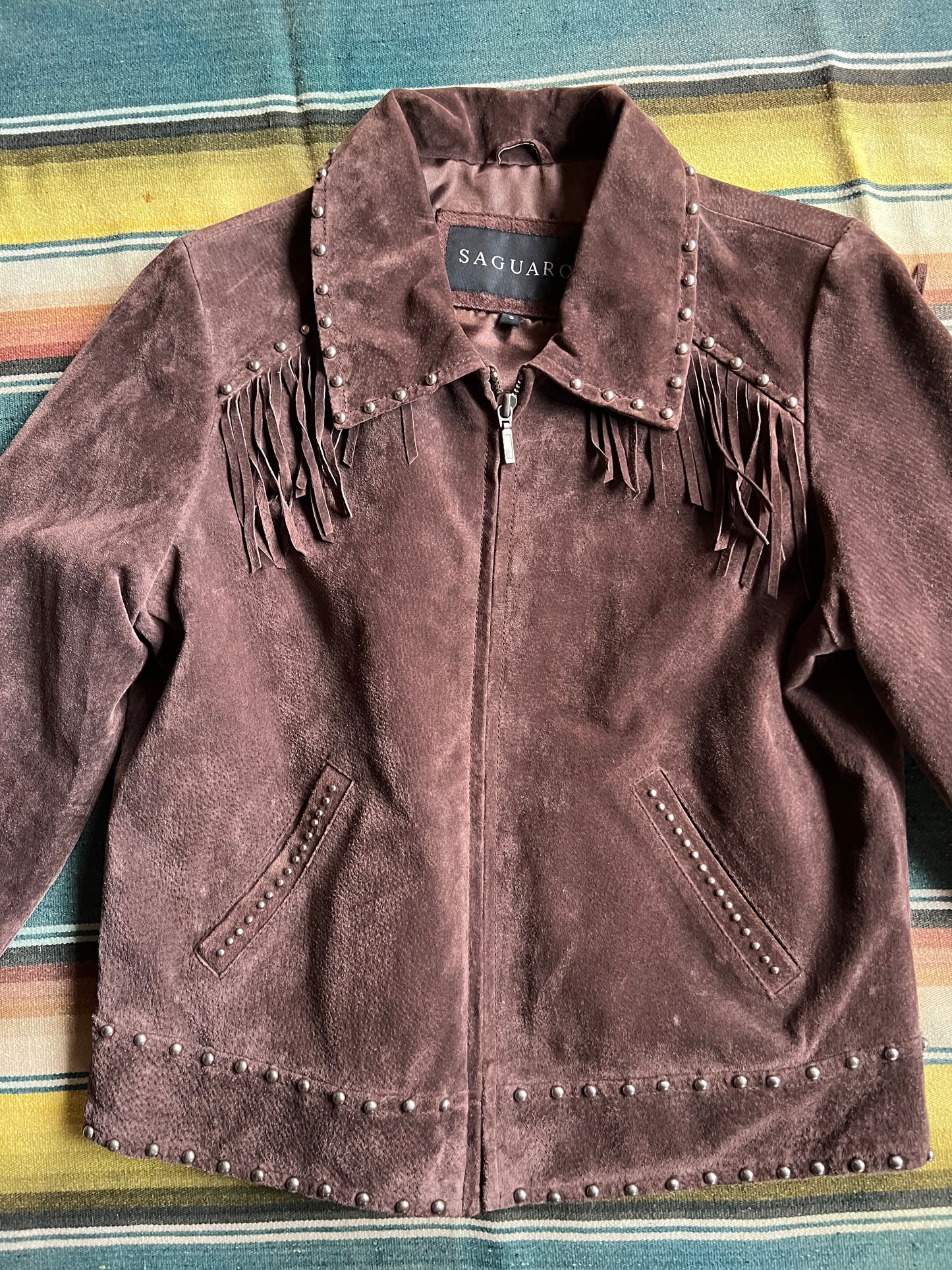 Y2K Studded Fringe Jacket