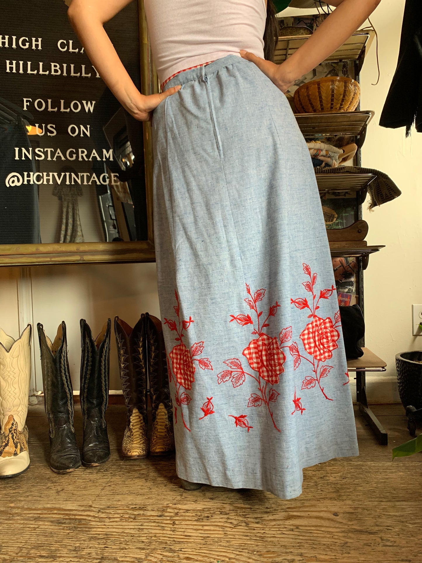 JM Towne & Co Chambray Skirt