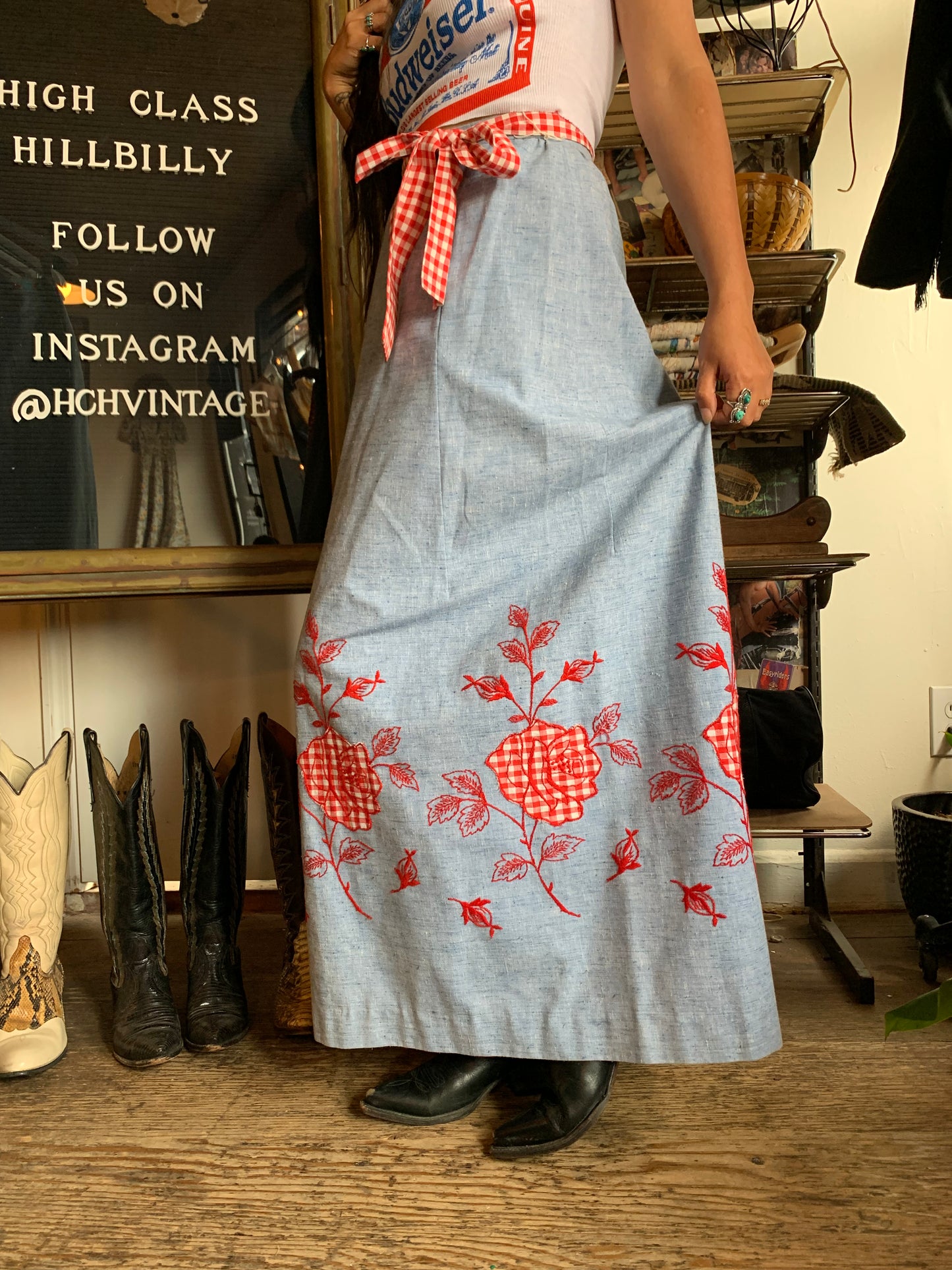 JM Towne & Co Chambray Skirt