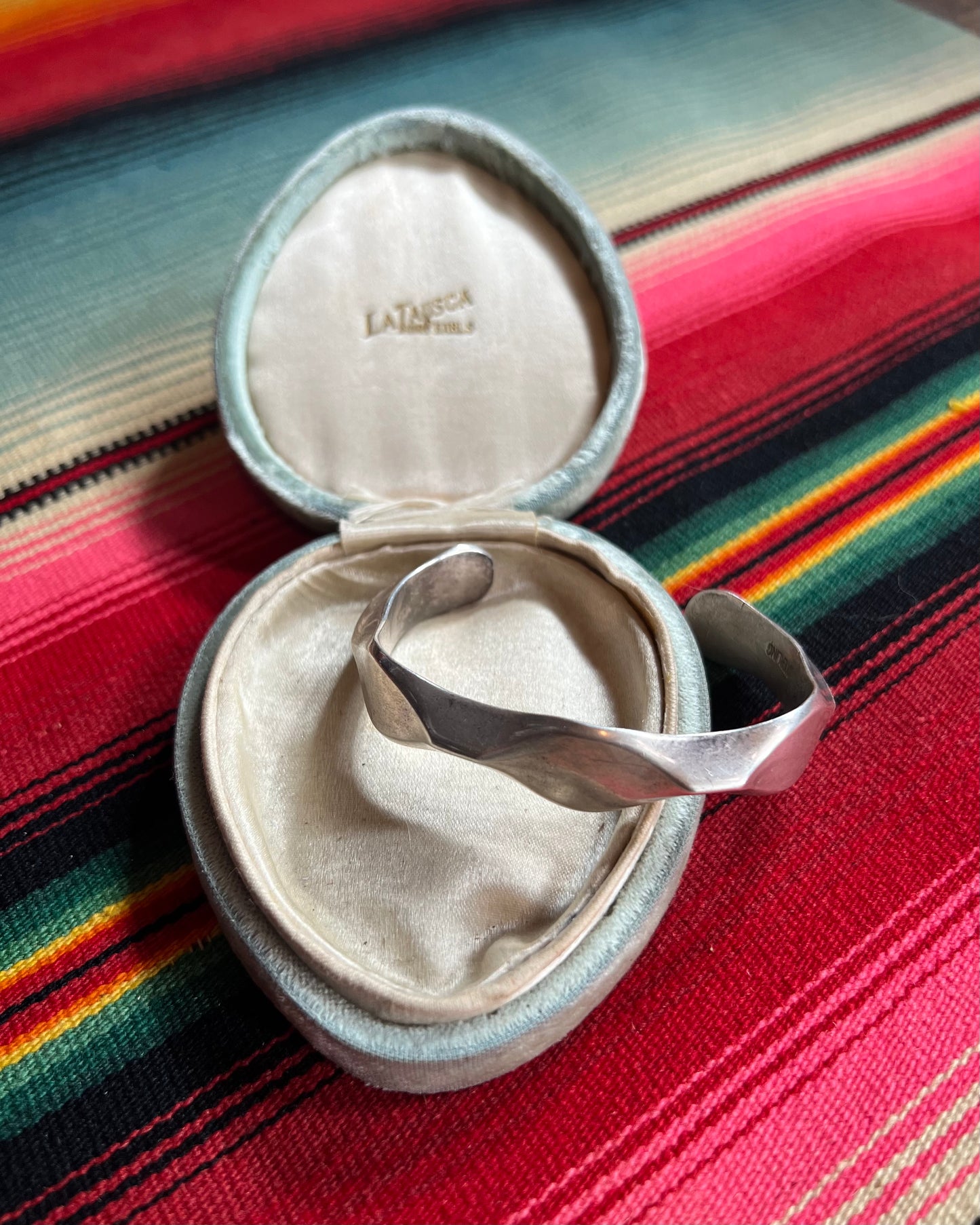 Vintage Mid Century Modern Sterling Cuff