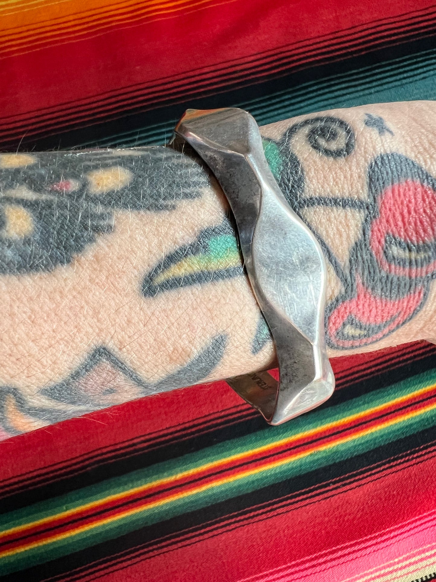 Vintage Mid Century Modern Sterling Cuff