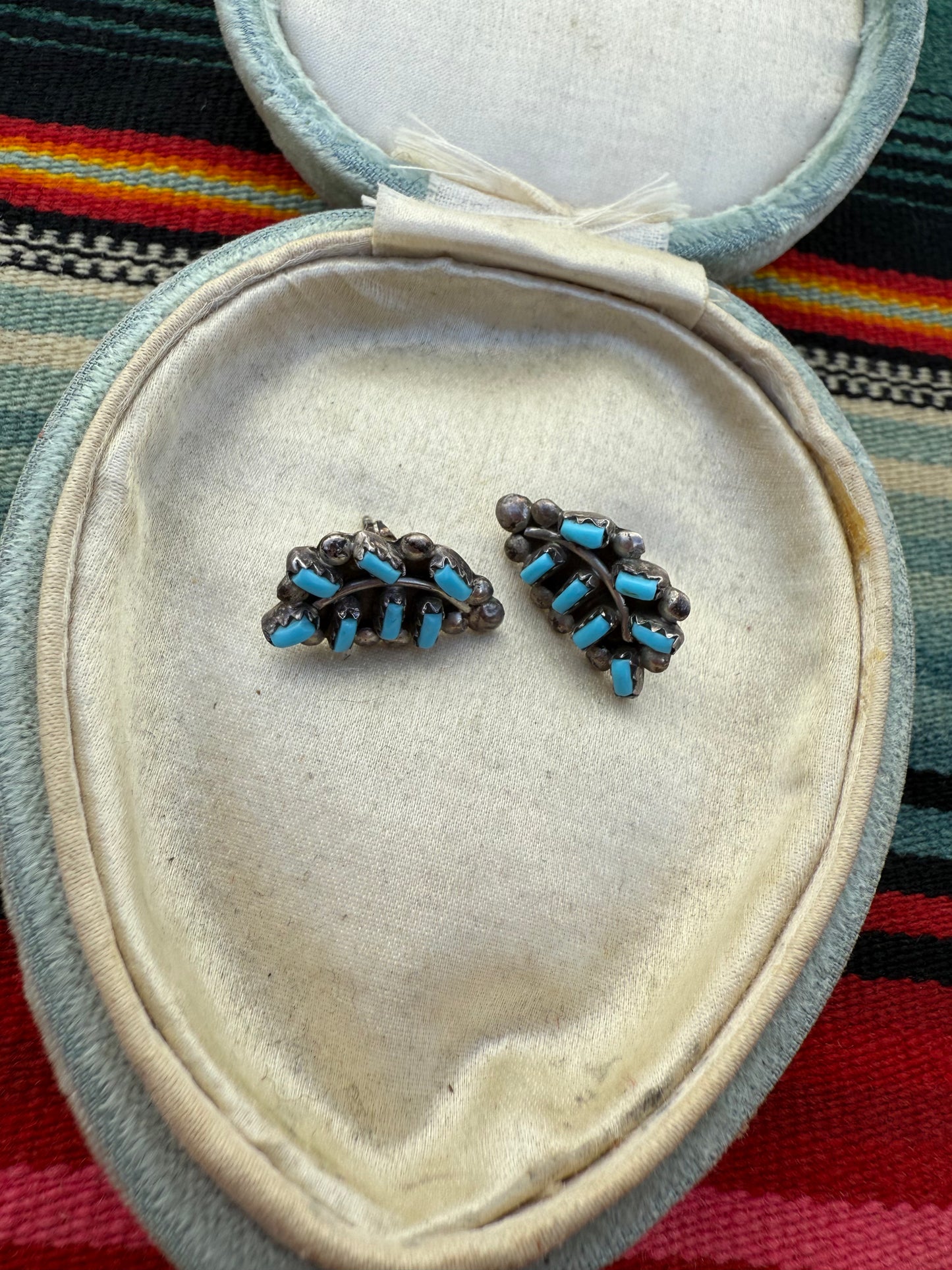 Petite Point Leaf Earrings