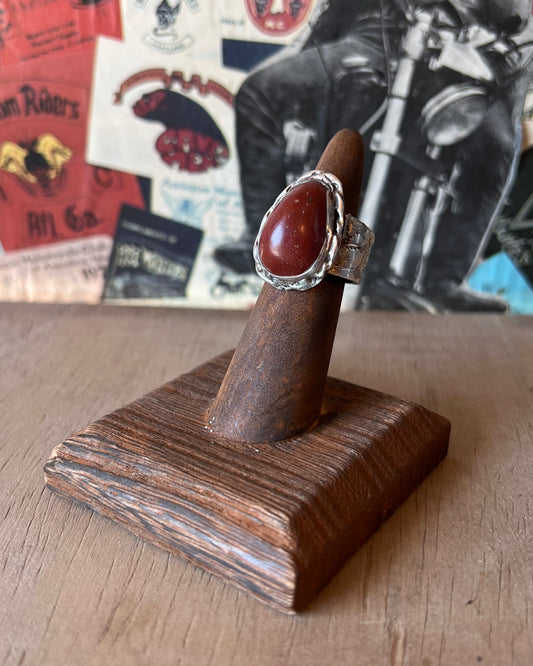 River Pebble Stone Sterling Ring