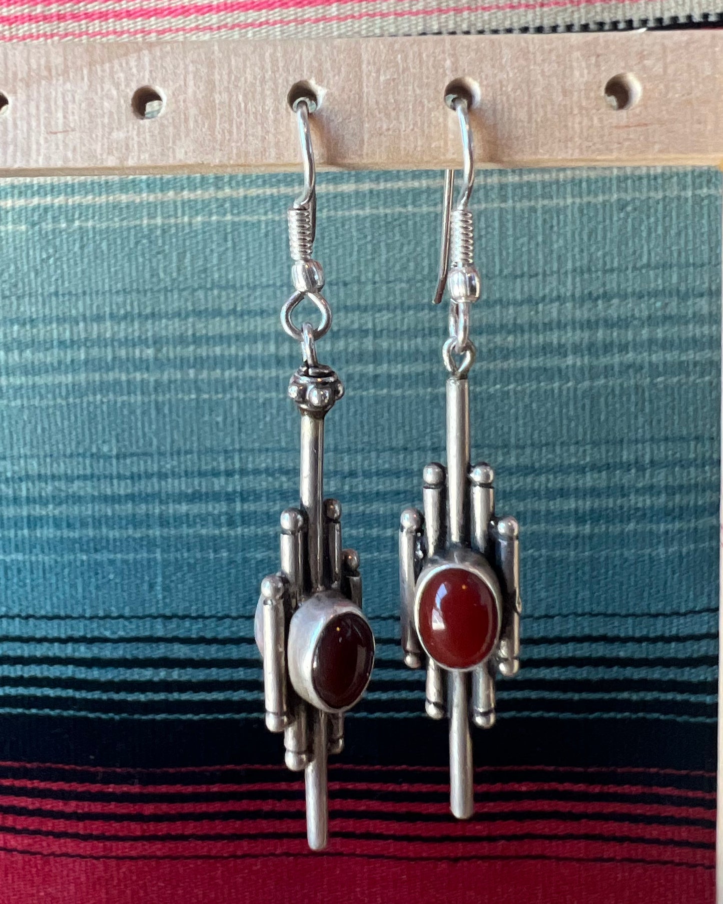 Vintage Sterling Bamboo Style Earrings